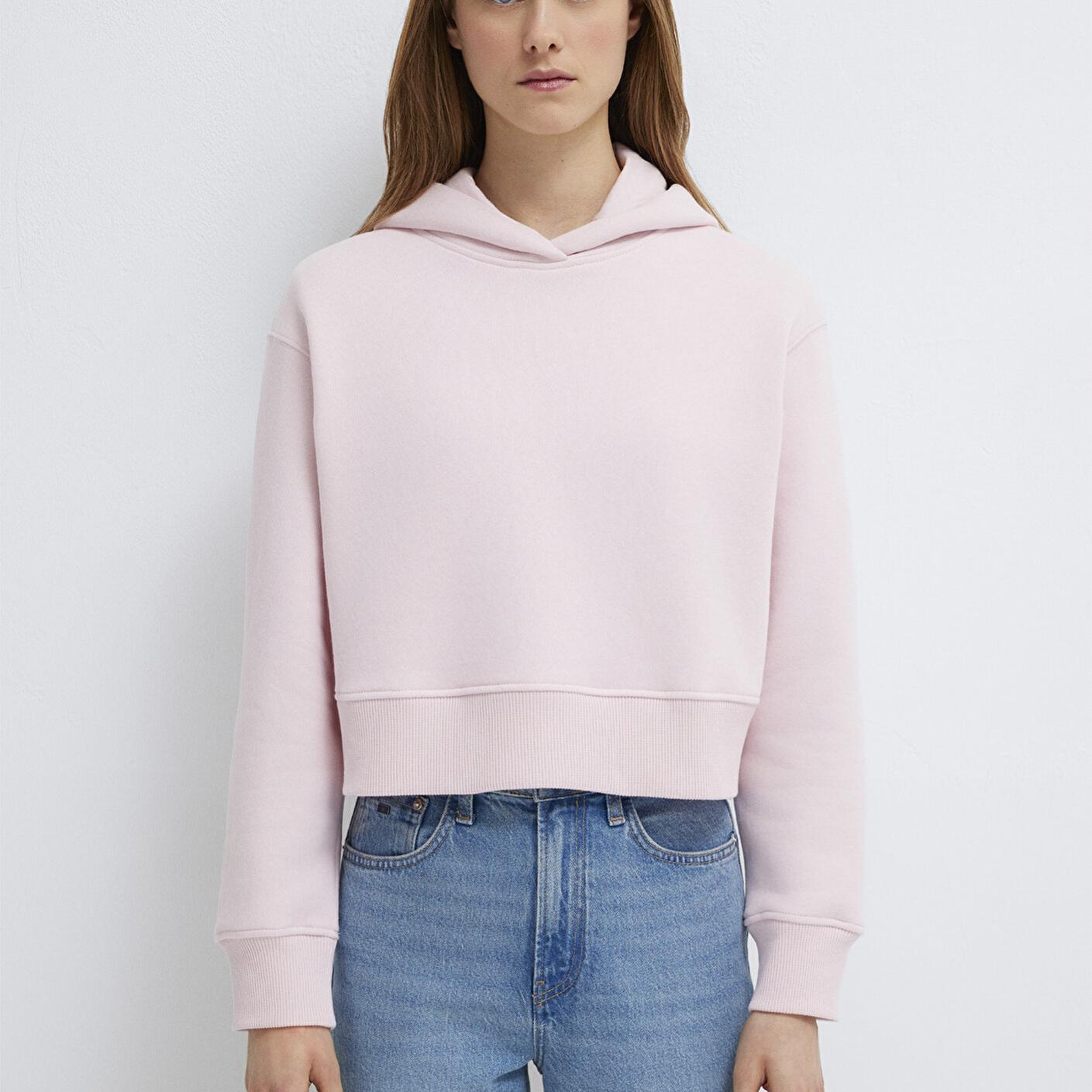 Mavi Kapüşonlu Pembe Sweatshirt 1S10386-71006