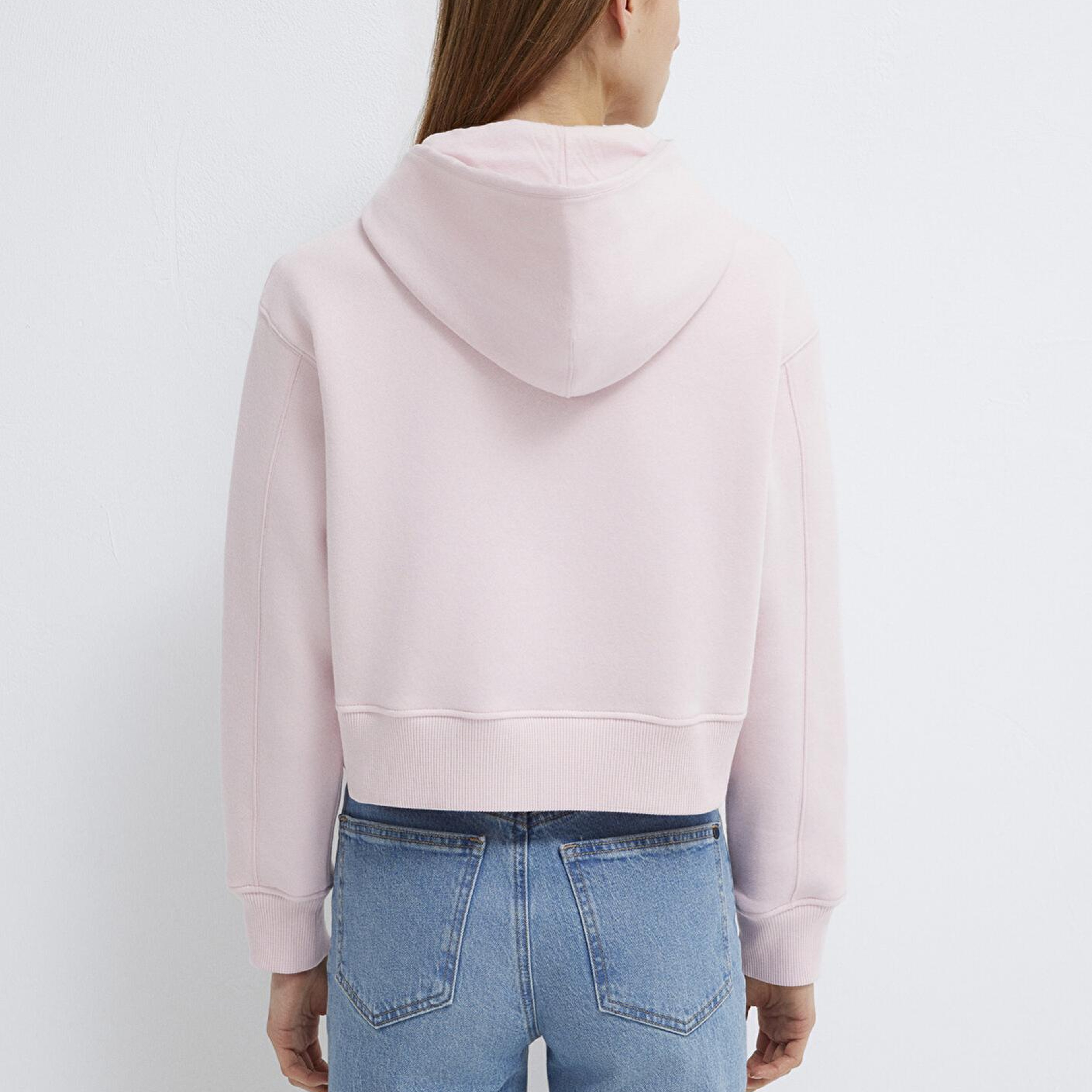 Mavi Kapüşonlu Pembe Sweatshirt 1S10386-71006