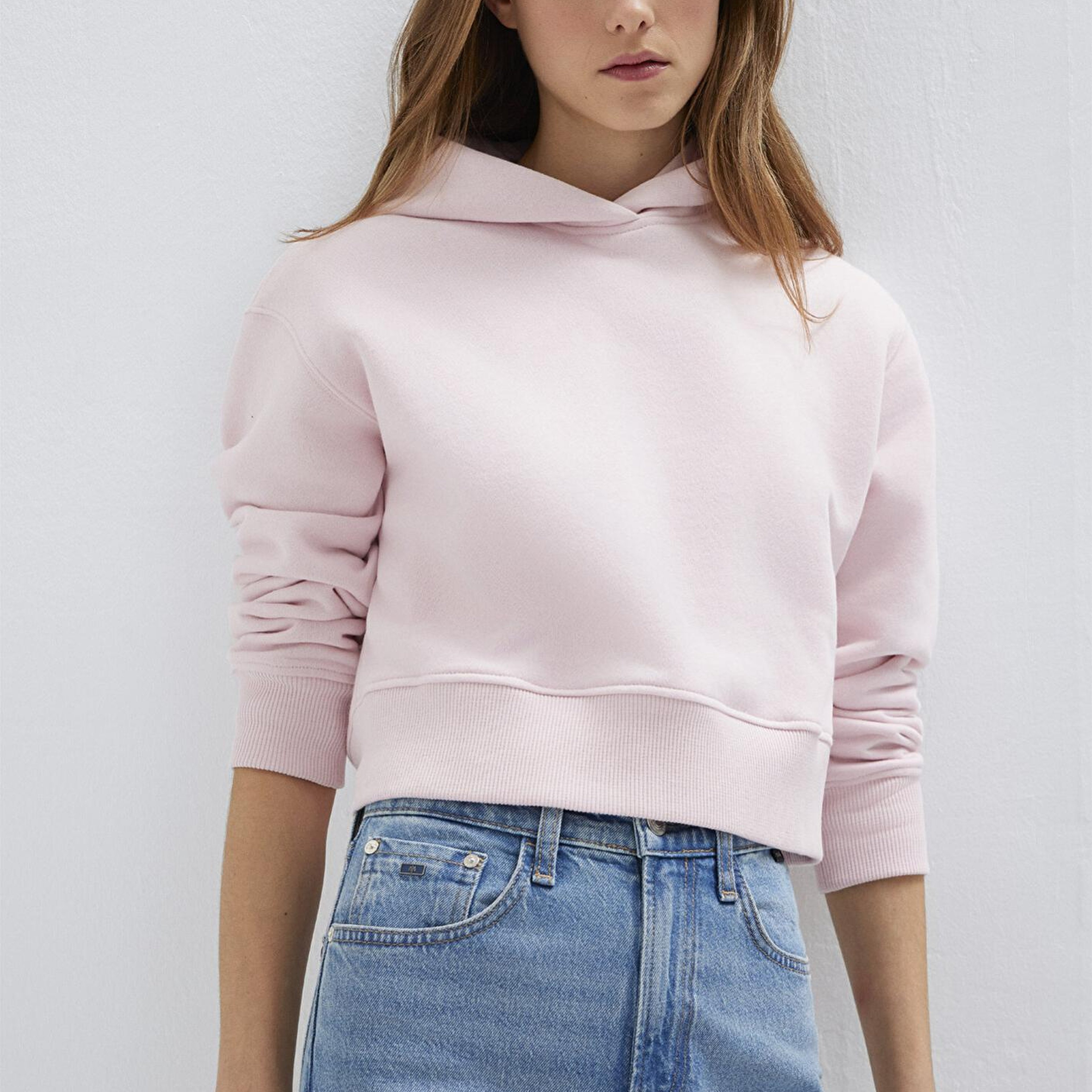 Mavi Kapüşonlu Pembe Sweatshirt 1S10386-71006