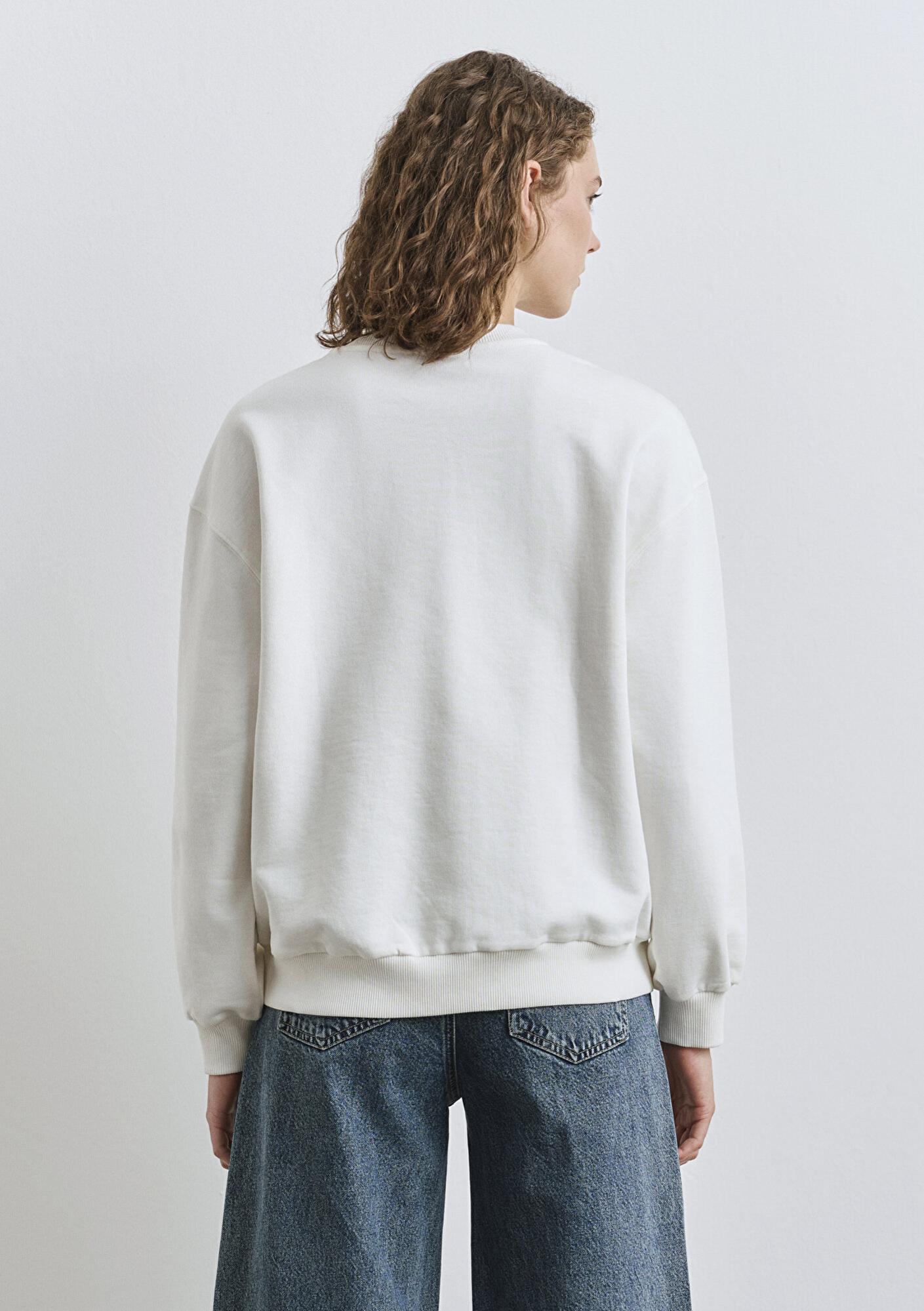 Mavi Mavi Collection Baskılı Ekru Sweatshirt 1S10359-80194
