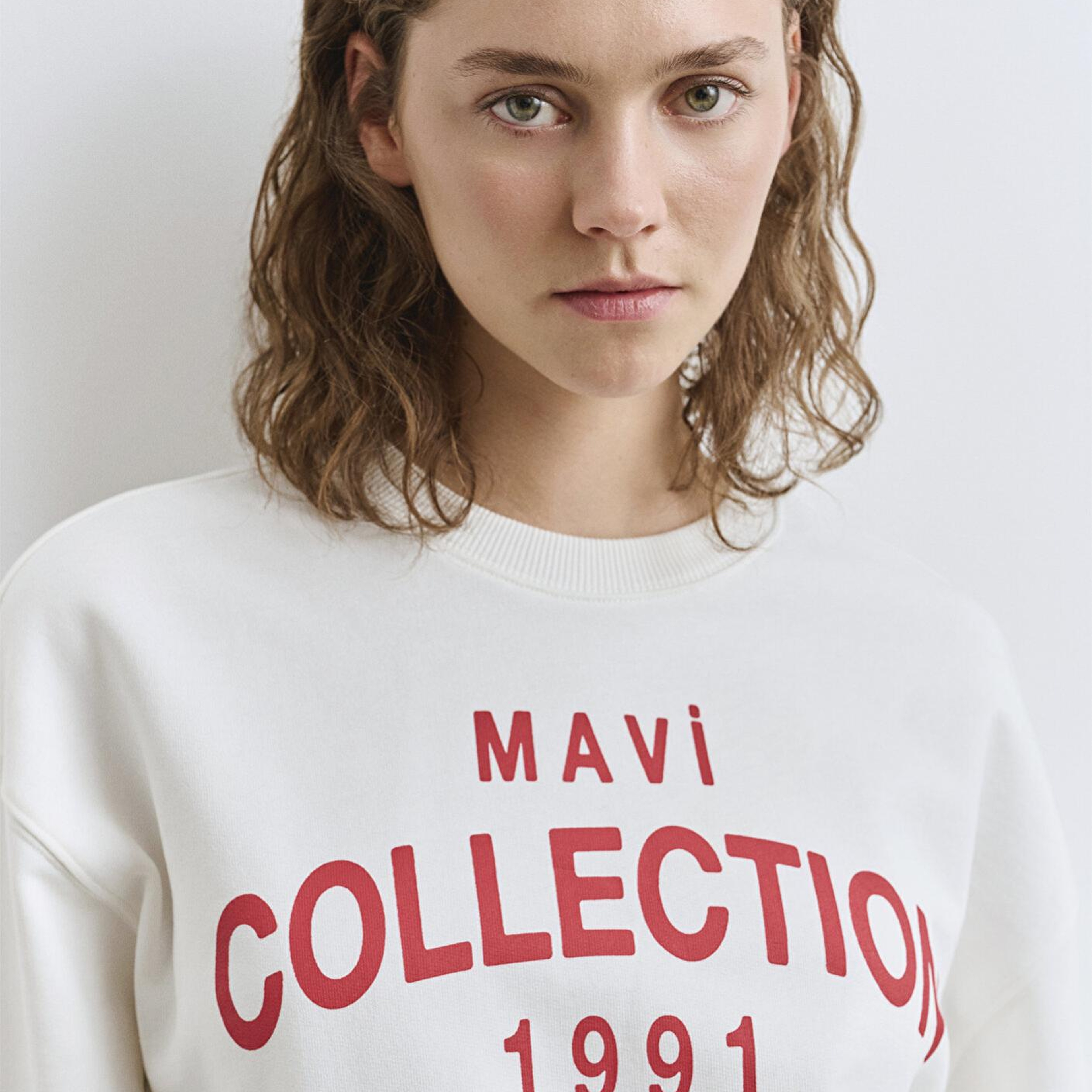Mavi Mavi Collection Baskılı Ekru Sweatshirt 1S10359-80194