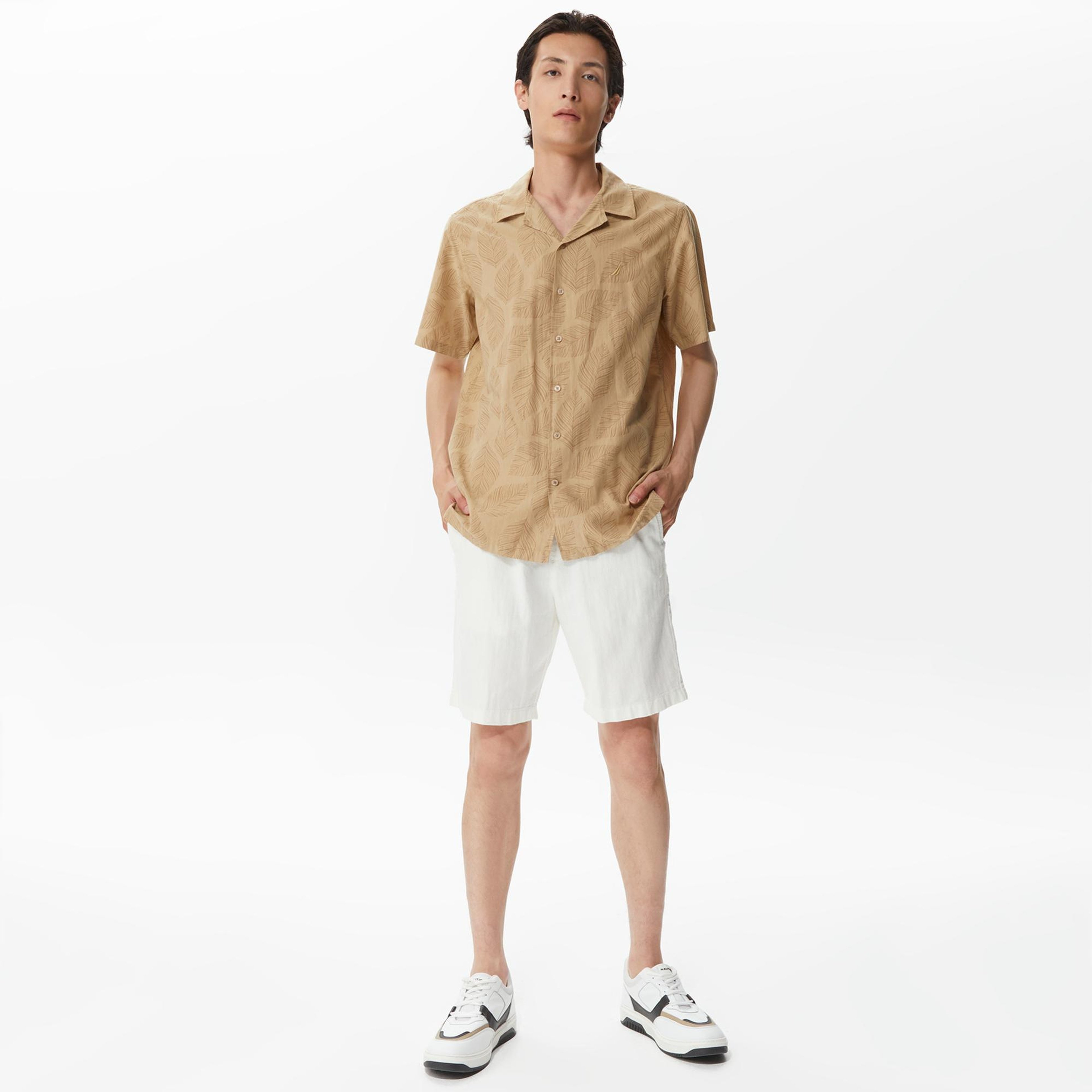 Nautica Erkek Beyaz Bermuda Şort