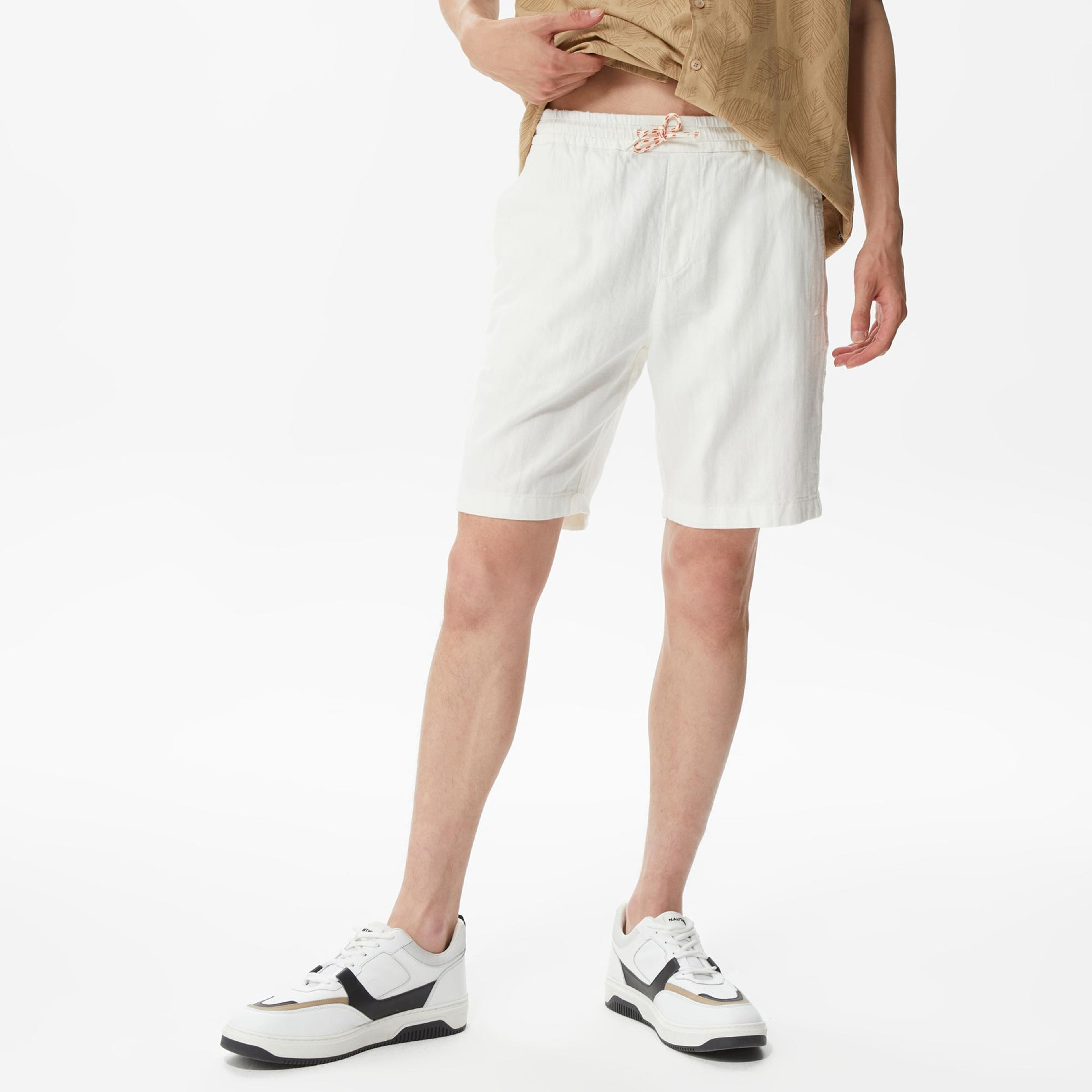 Nautica Erkek Beyaz Bermuda Şort