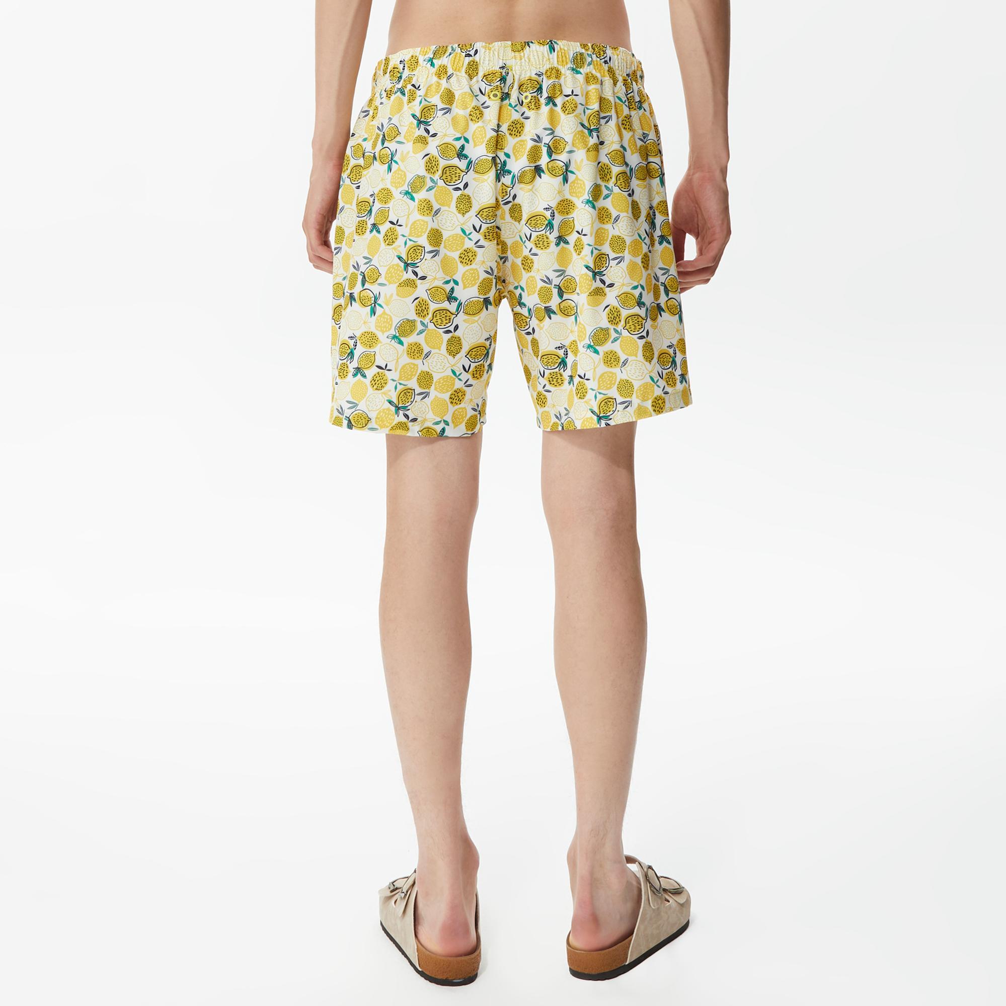 Nautica Erkek Sarı Baskılı Deniz Şortu