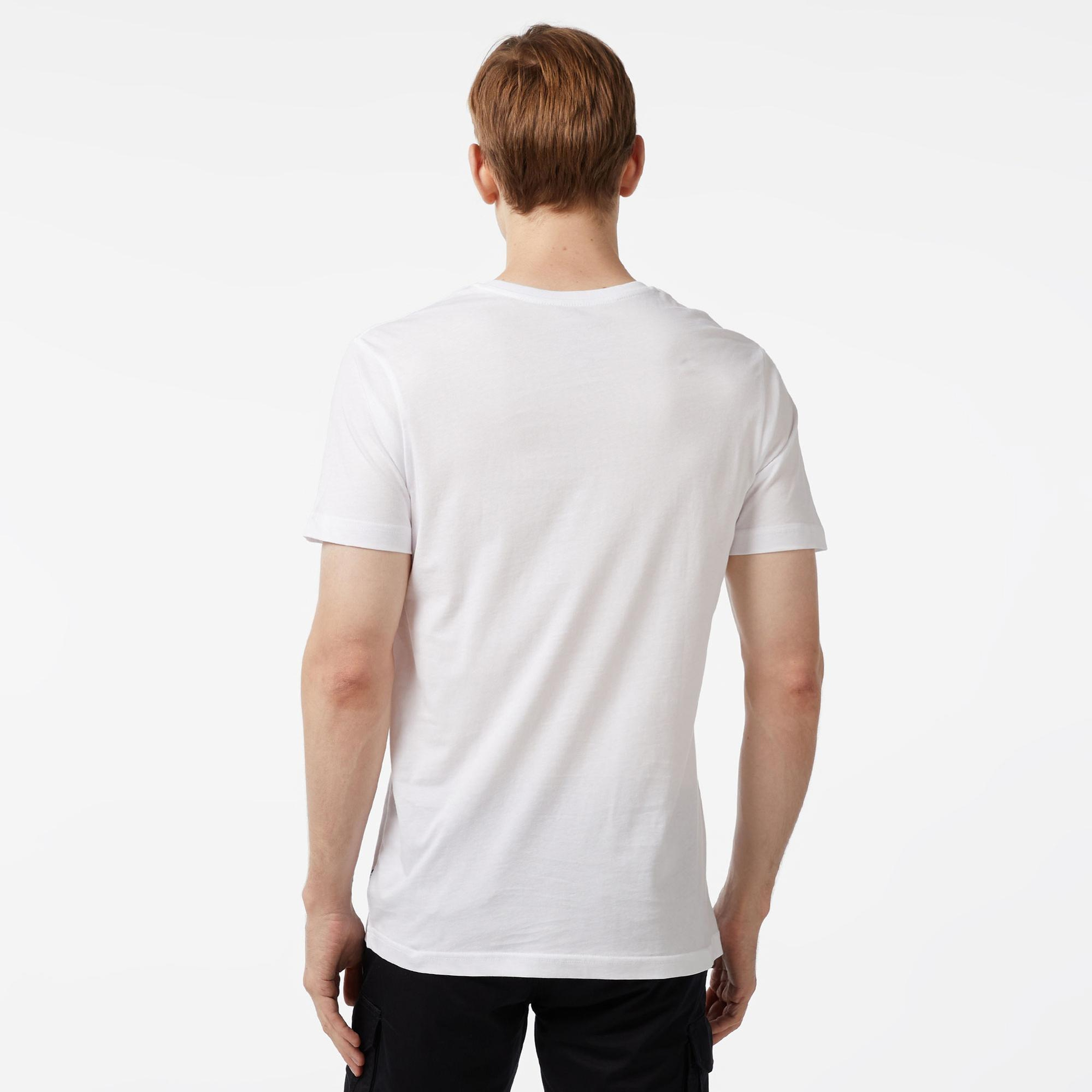 Nautica Erkek Beyaz Standart Fit Kısa Kollu Baskılı T-Shirt