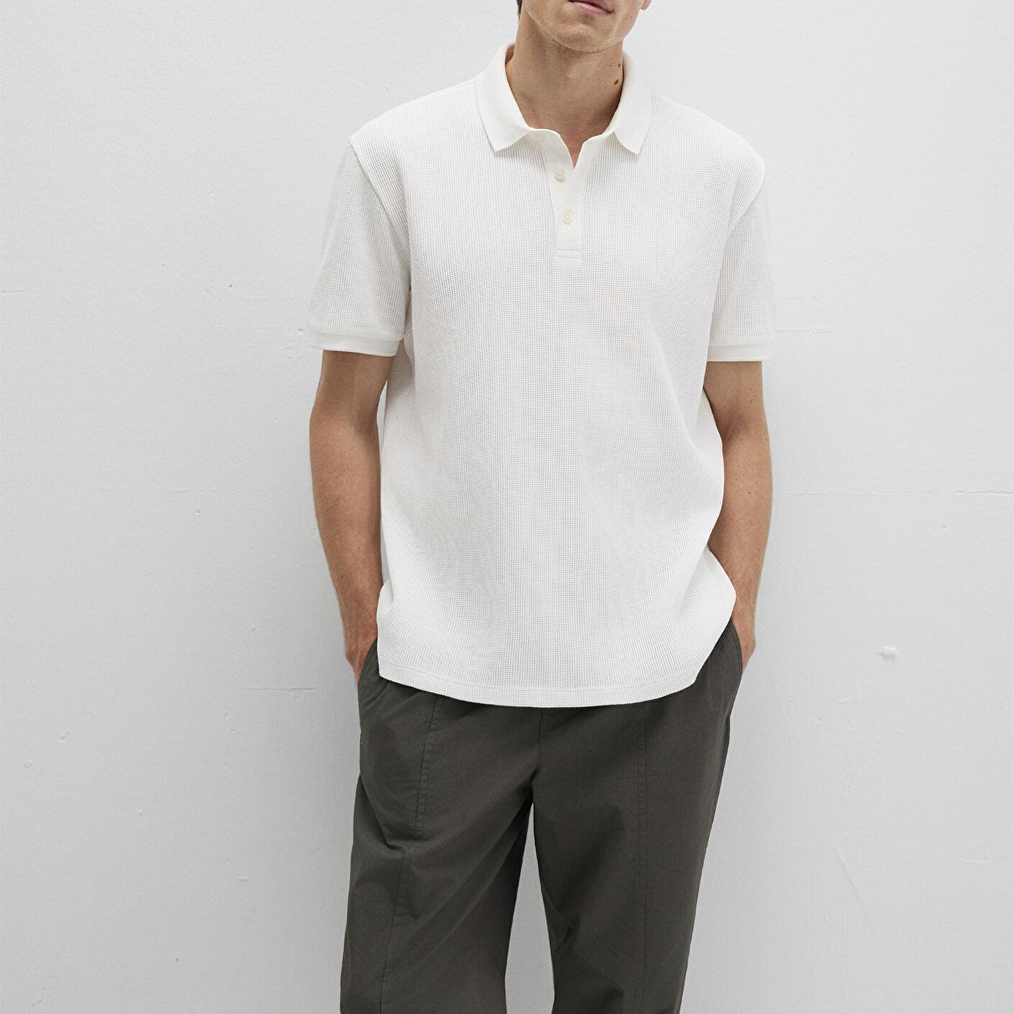 Mavi Dokulu Beyaz Polo Tişört Regular Fit / Normal Kesim 0612824-70057