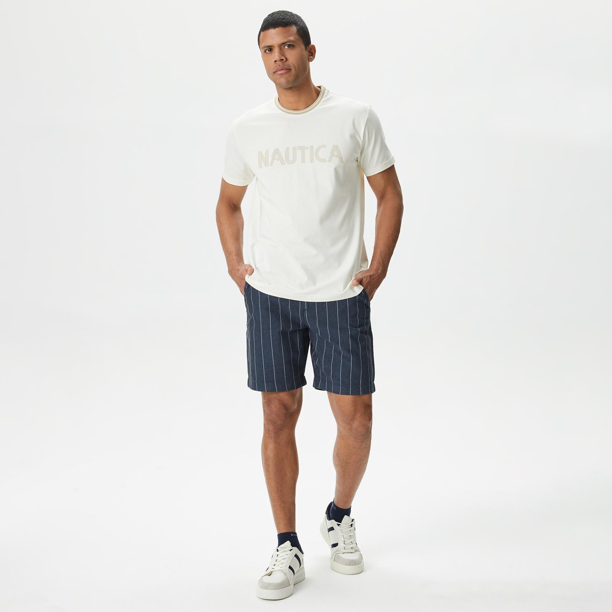 Nautica Erkek Lacivert Classic Fit Bermuda