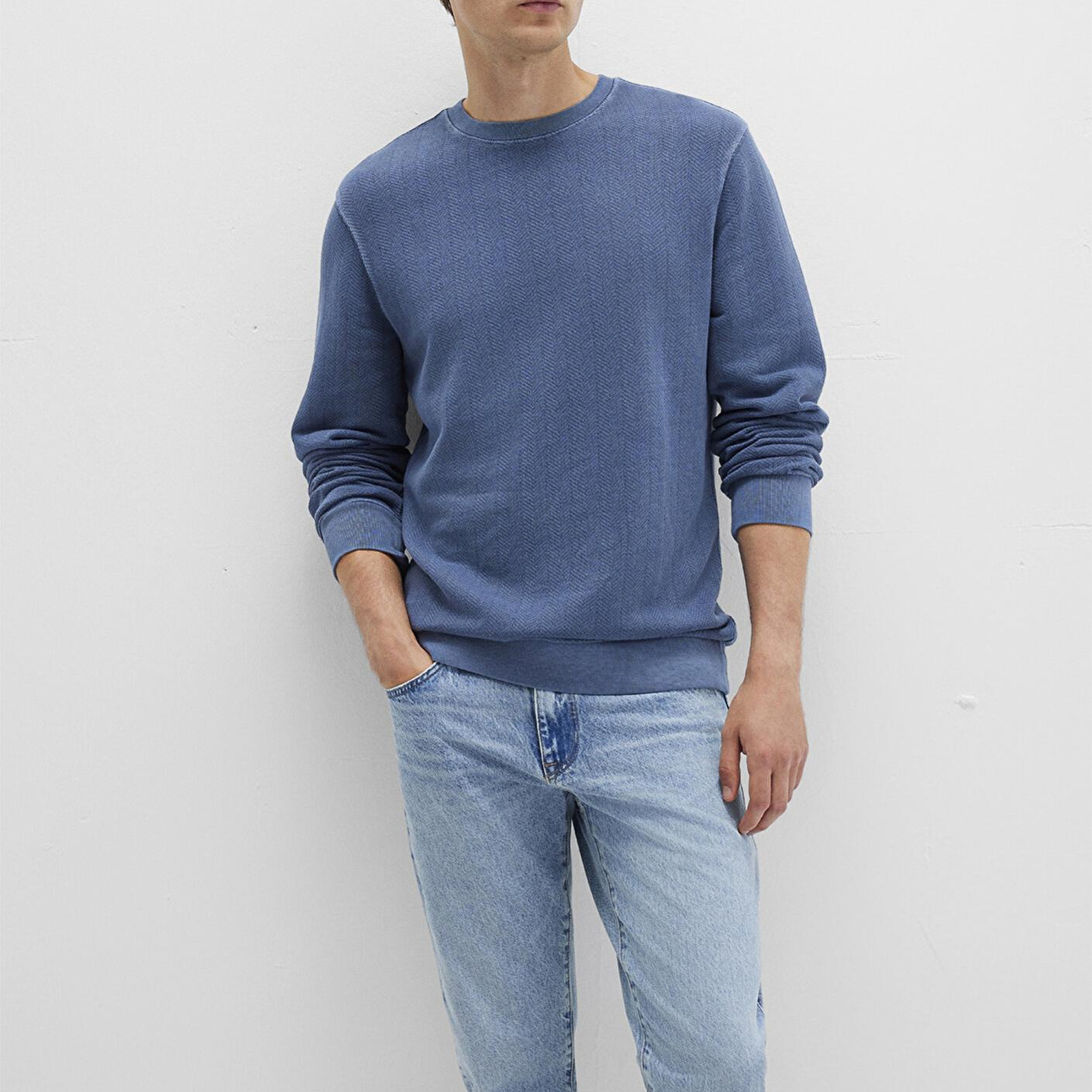 Mavi Bisiklet Yaka Mavi Sweatshirt 0S10369-70497