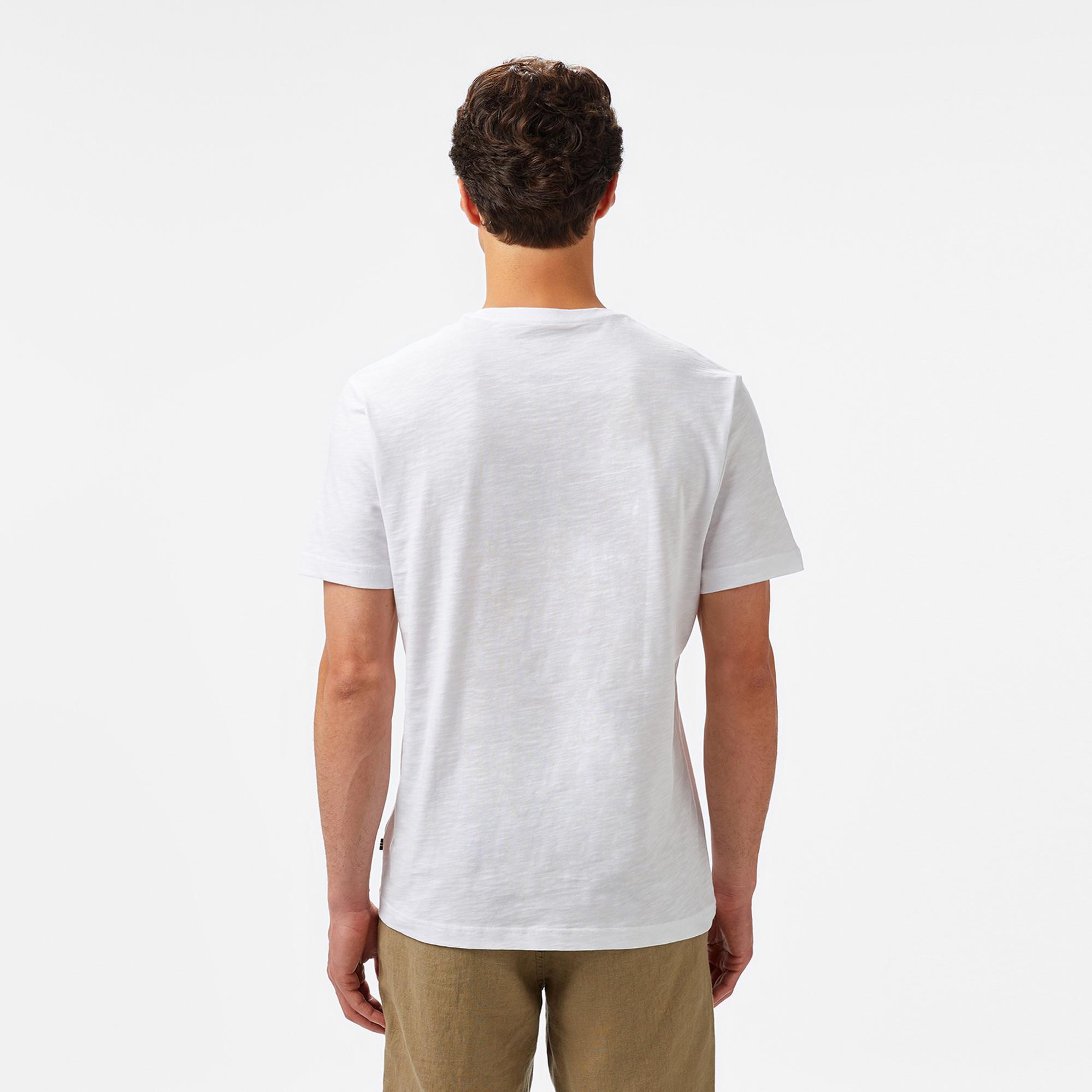 Nautica Erkek Beyaz Regular Fit T-Shirt