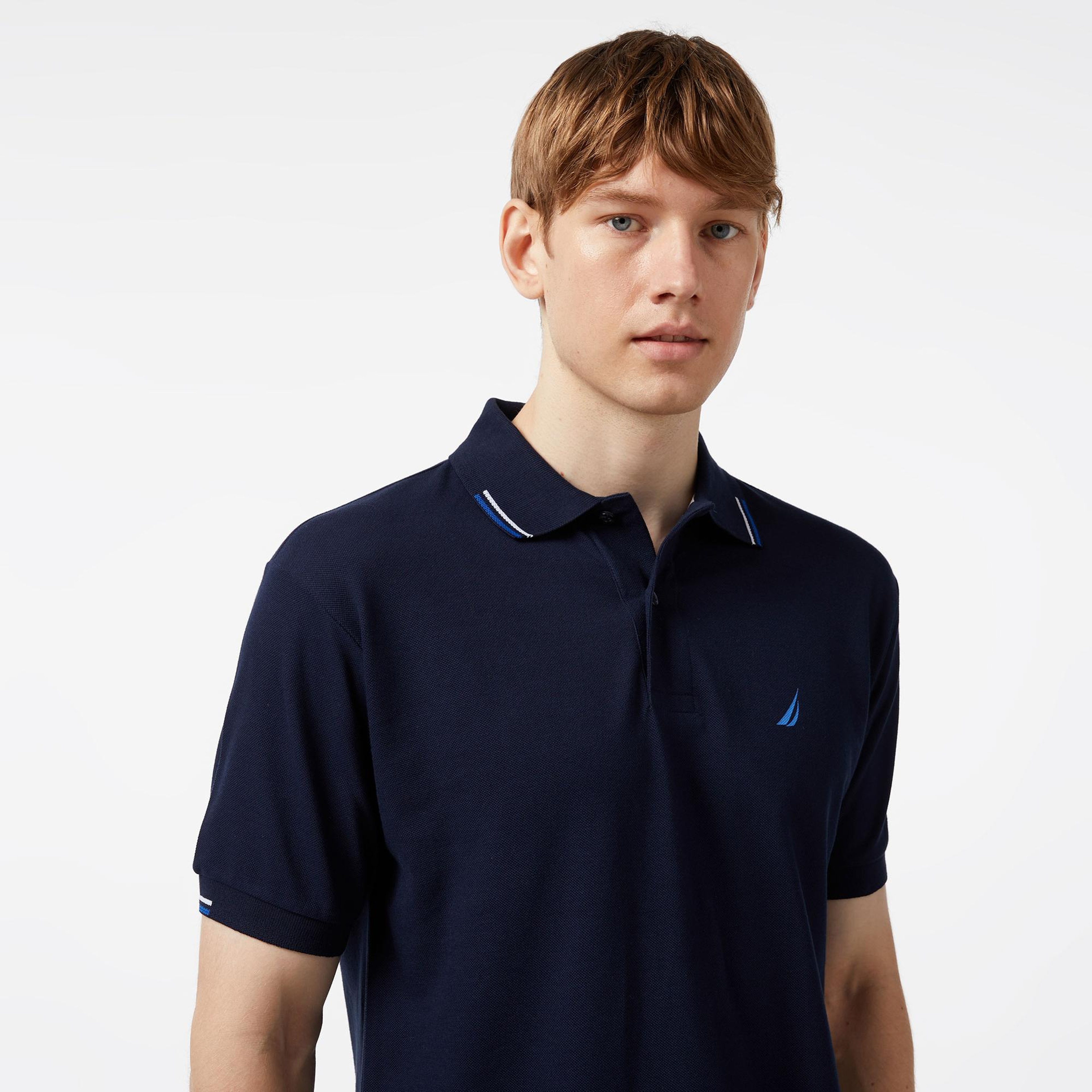 Nautica Erkek Lacivert Classic Fit Kısa Kollu Polo