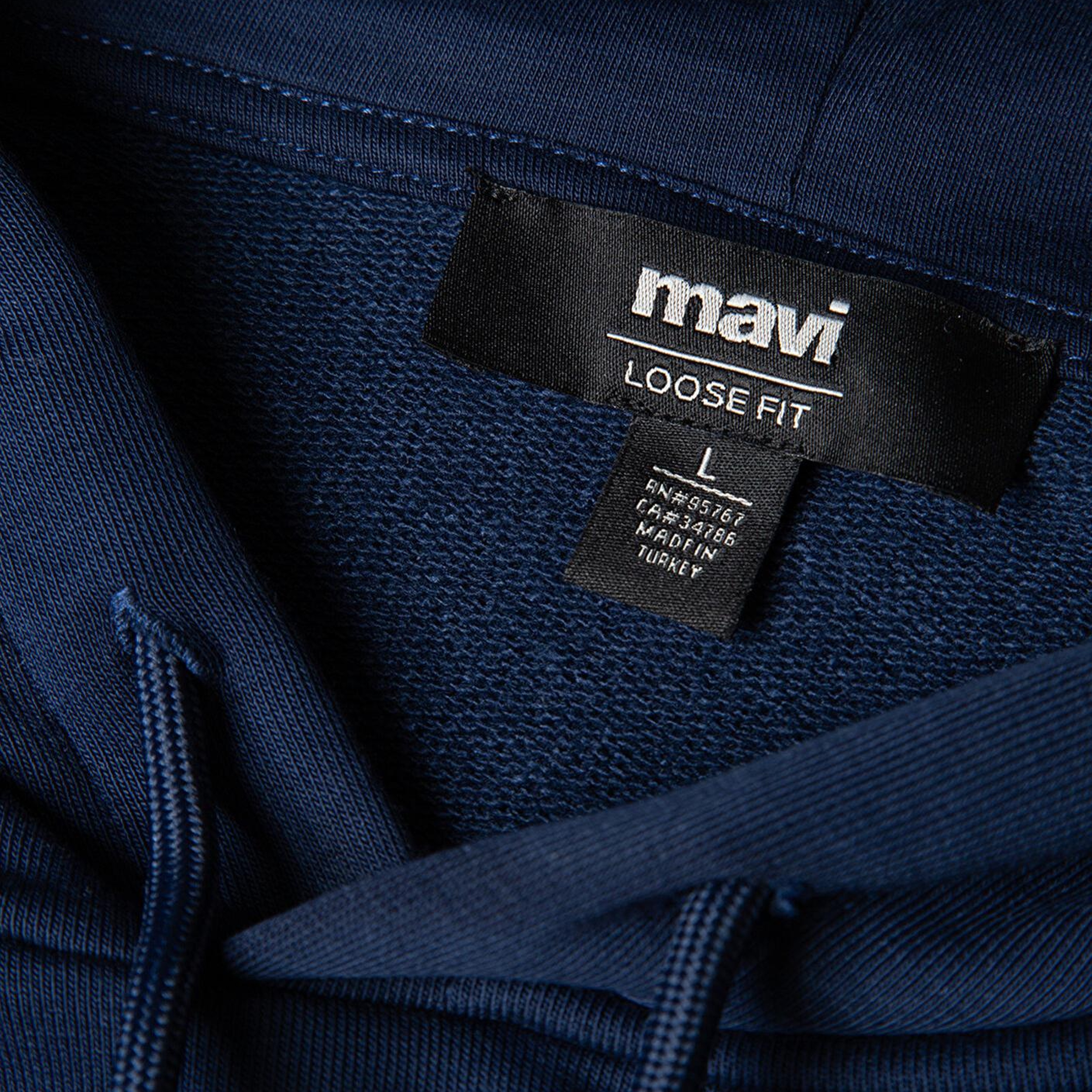 Mavi Sırt Baskılı Kapüşonlu Lacivert Sweatshirt 0S10375-89353