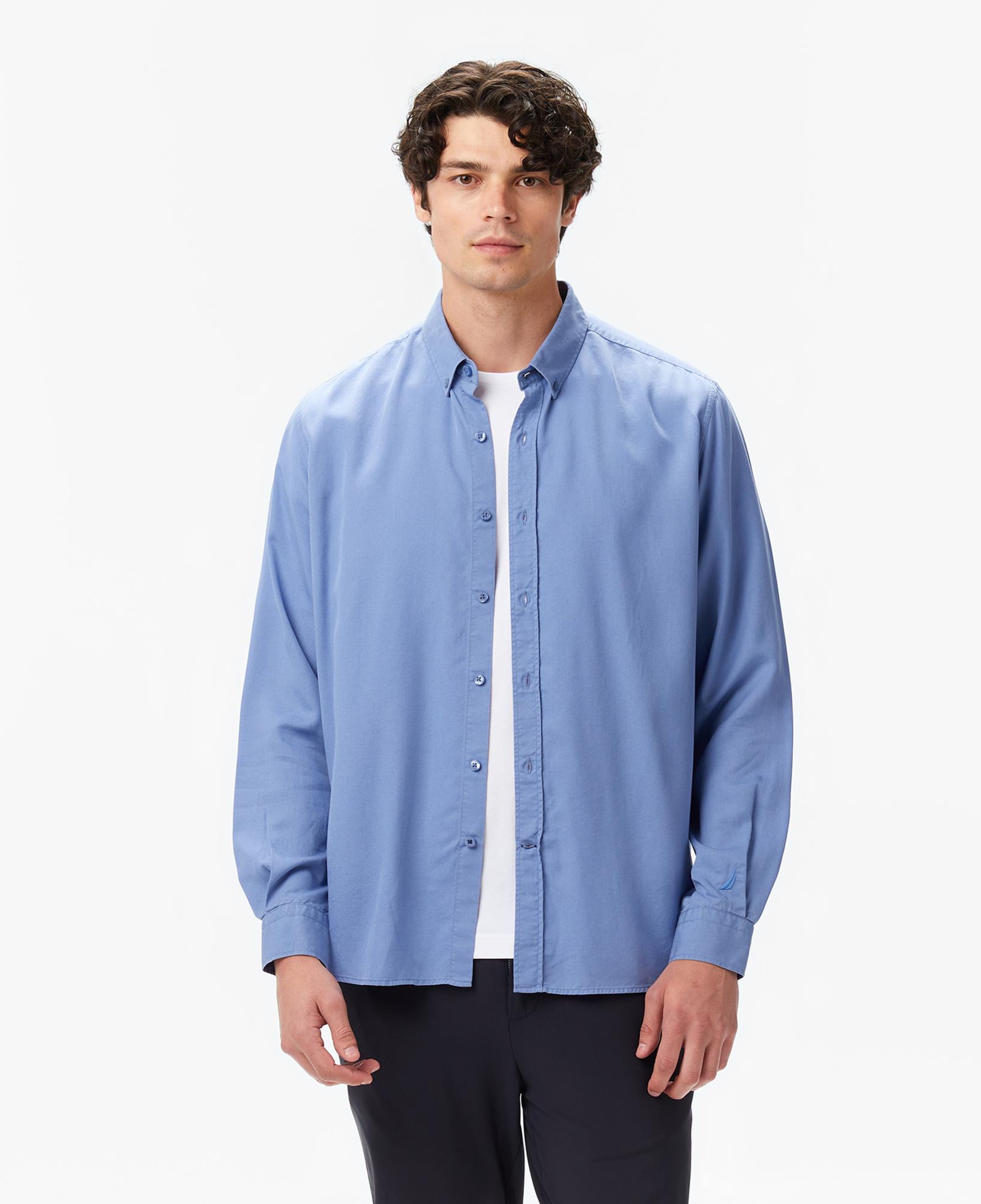 Nautica Erkek Mavi Classic Fit Gömlek