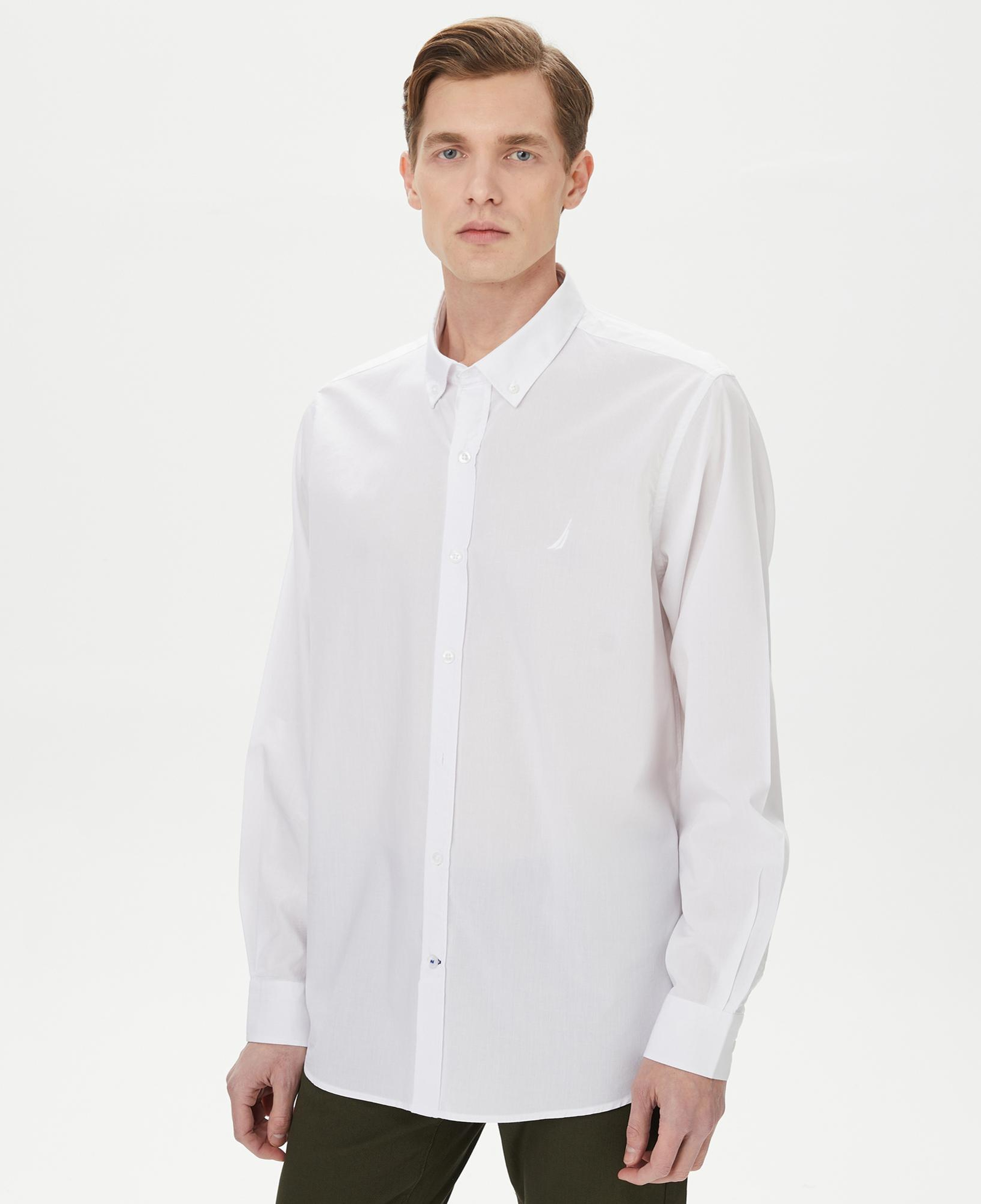Nautica Erkek Beyaz Classic Fit Gömlek