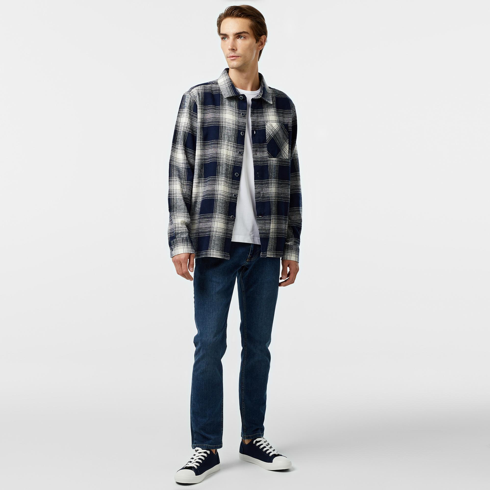 Nautica Erkek Lacivert Classic Fit Gömlek