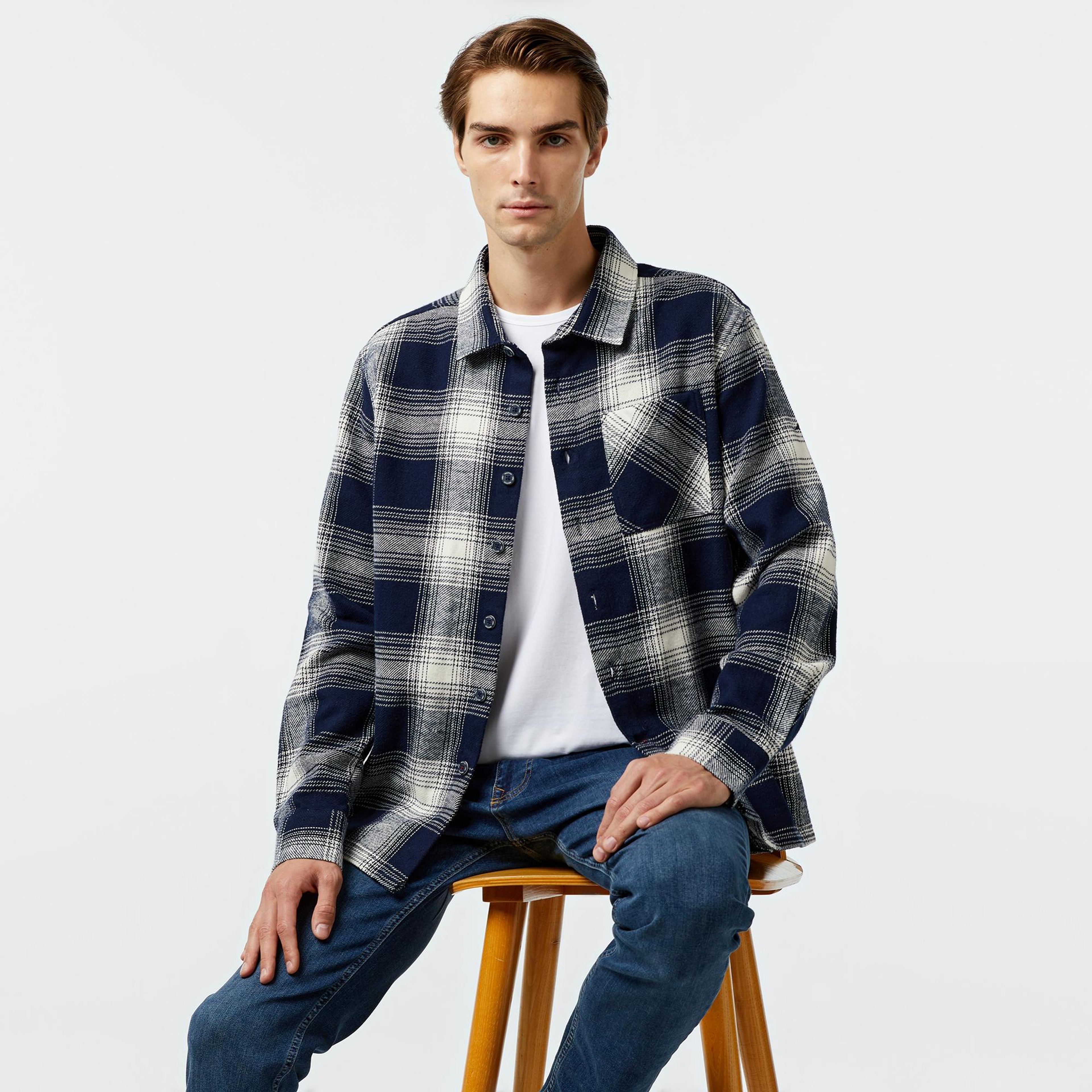 Nautica Erkek Lacivert Classic Fit Gömlek