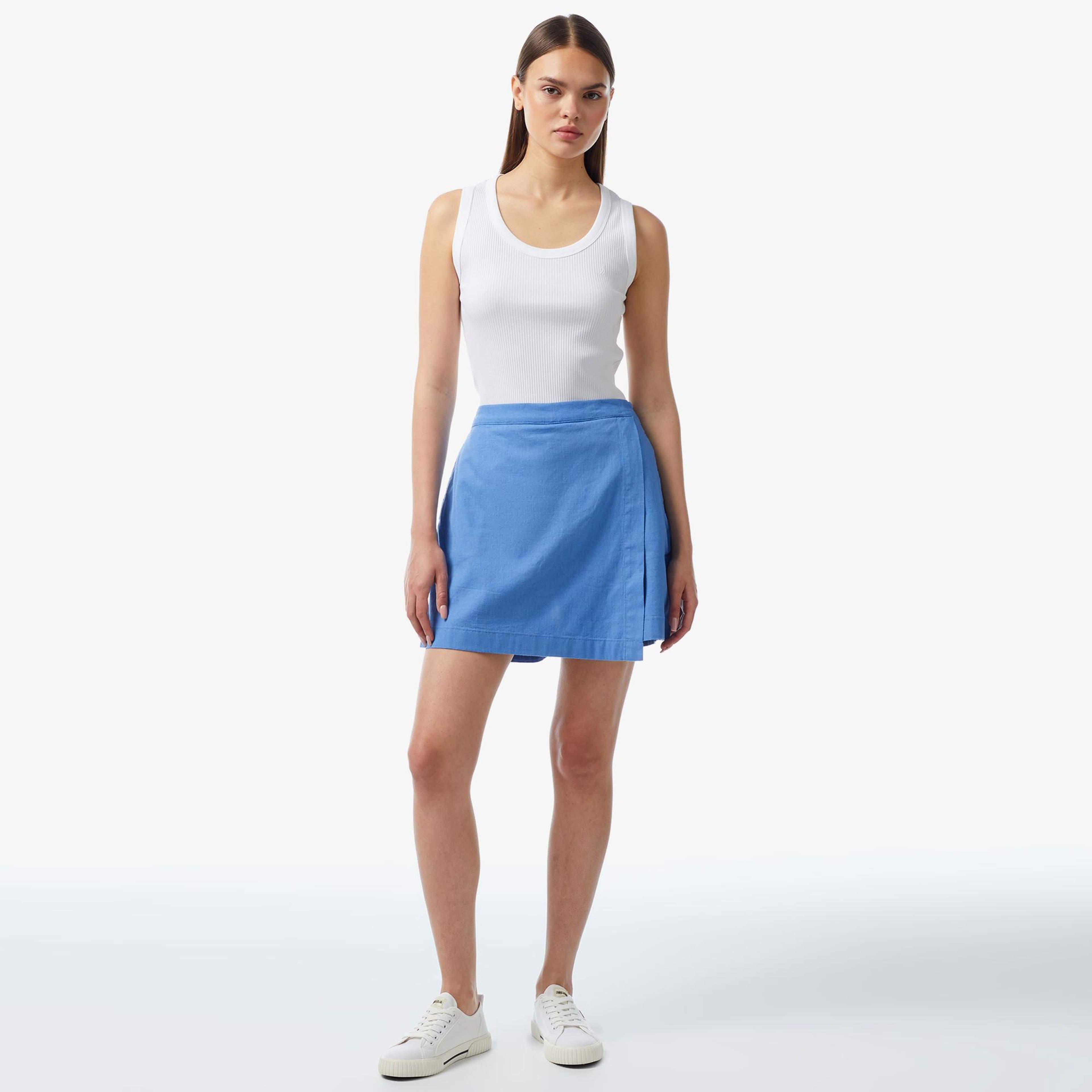 Nautica Kadın Mavi Standart Fit Şort Etek