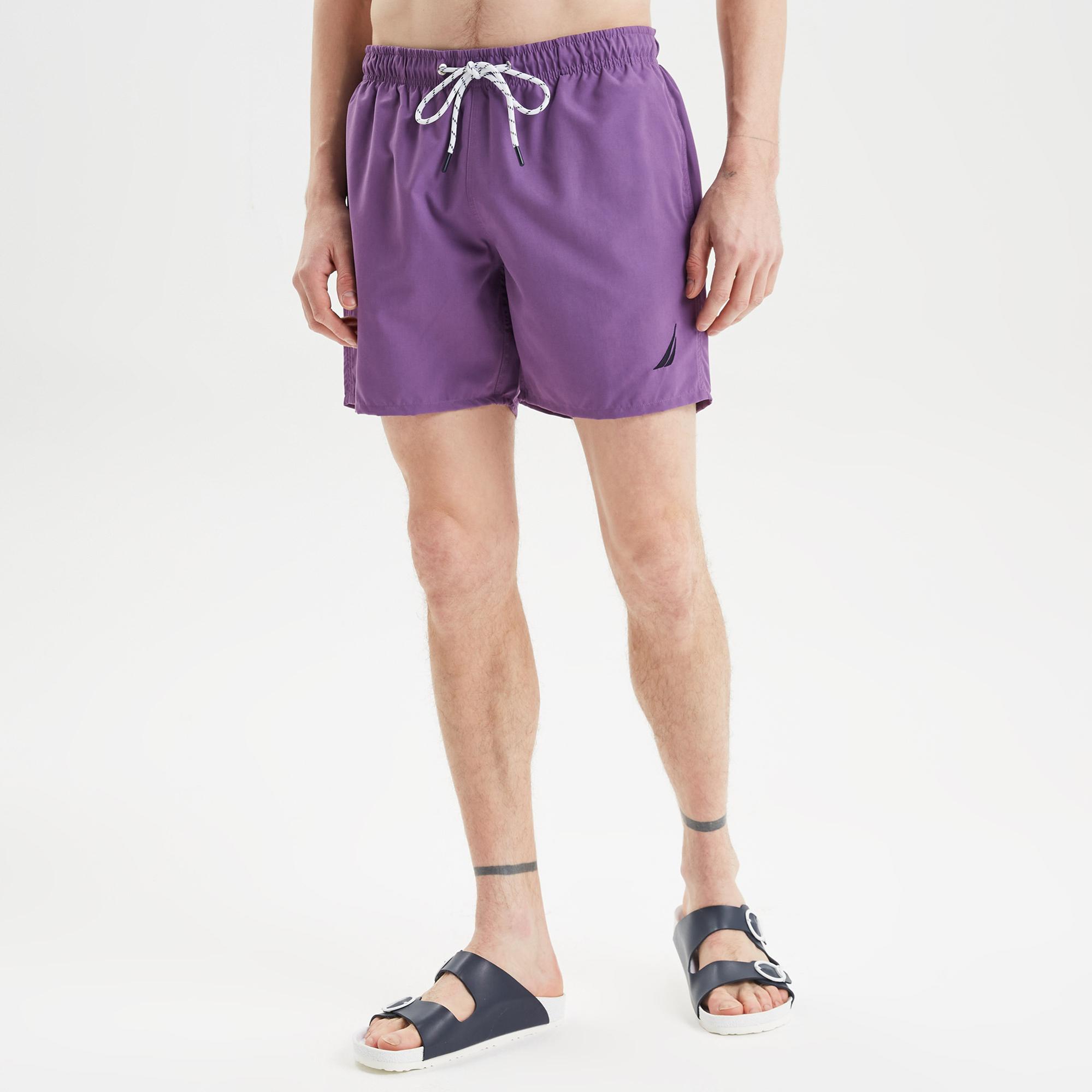 Nautica Erkek Mor Regular Fit Deniz Şortu