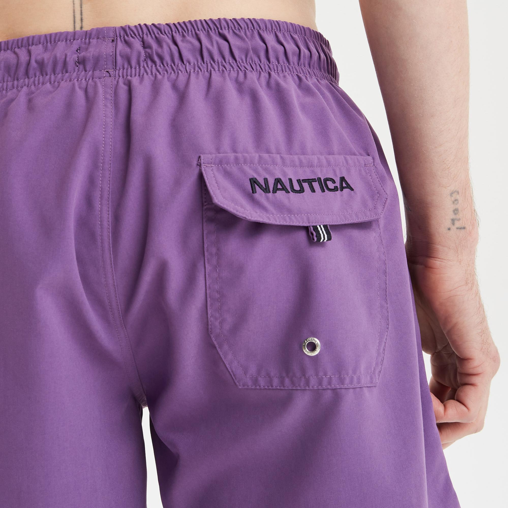 Nautica Erkek Mor Regular Fit Deniz Şortu