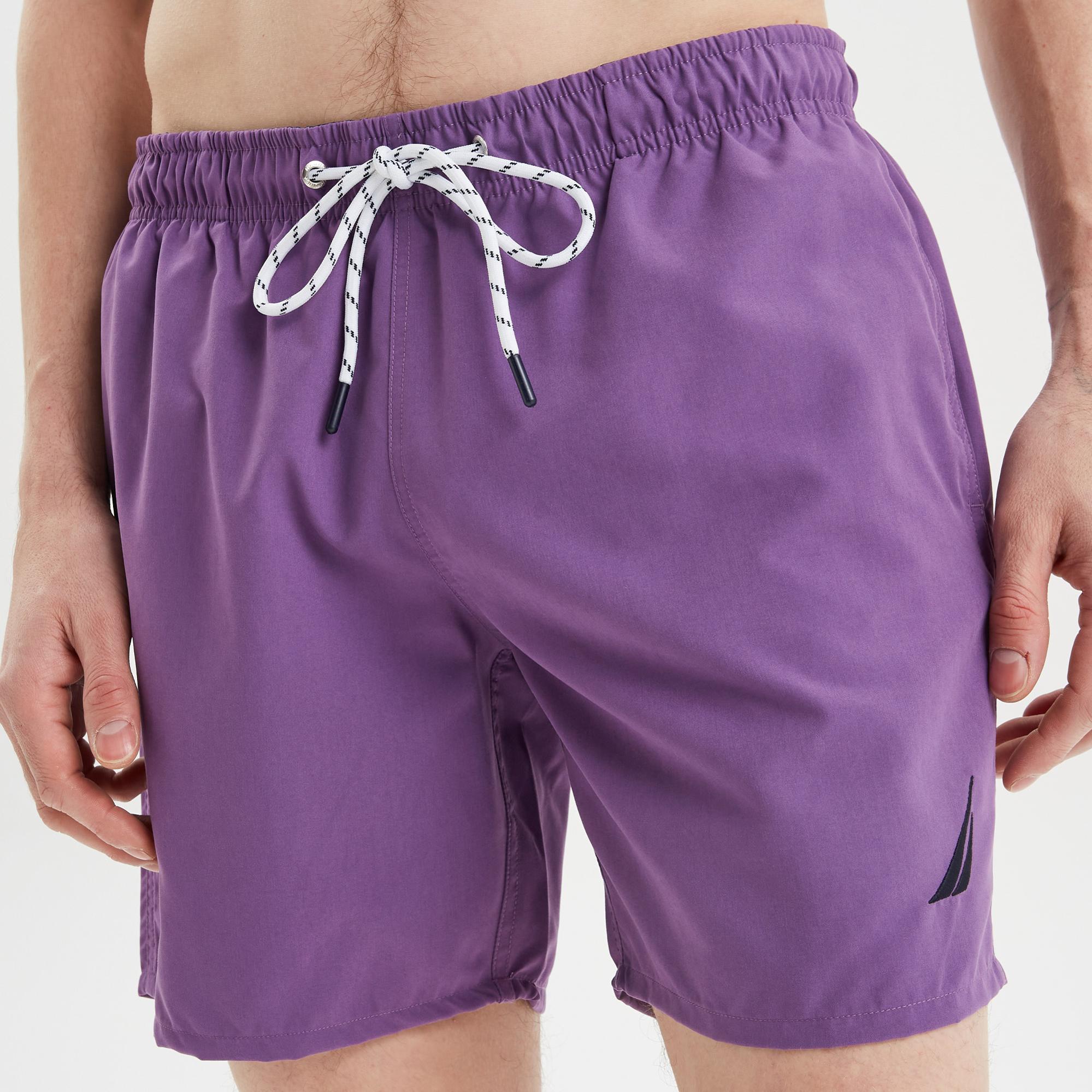 Nautica Erkek Mor Regular Fit Deniz Şortu