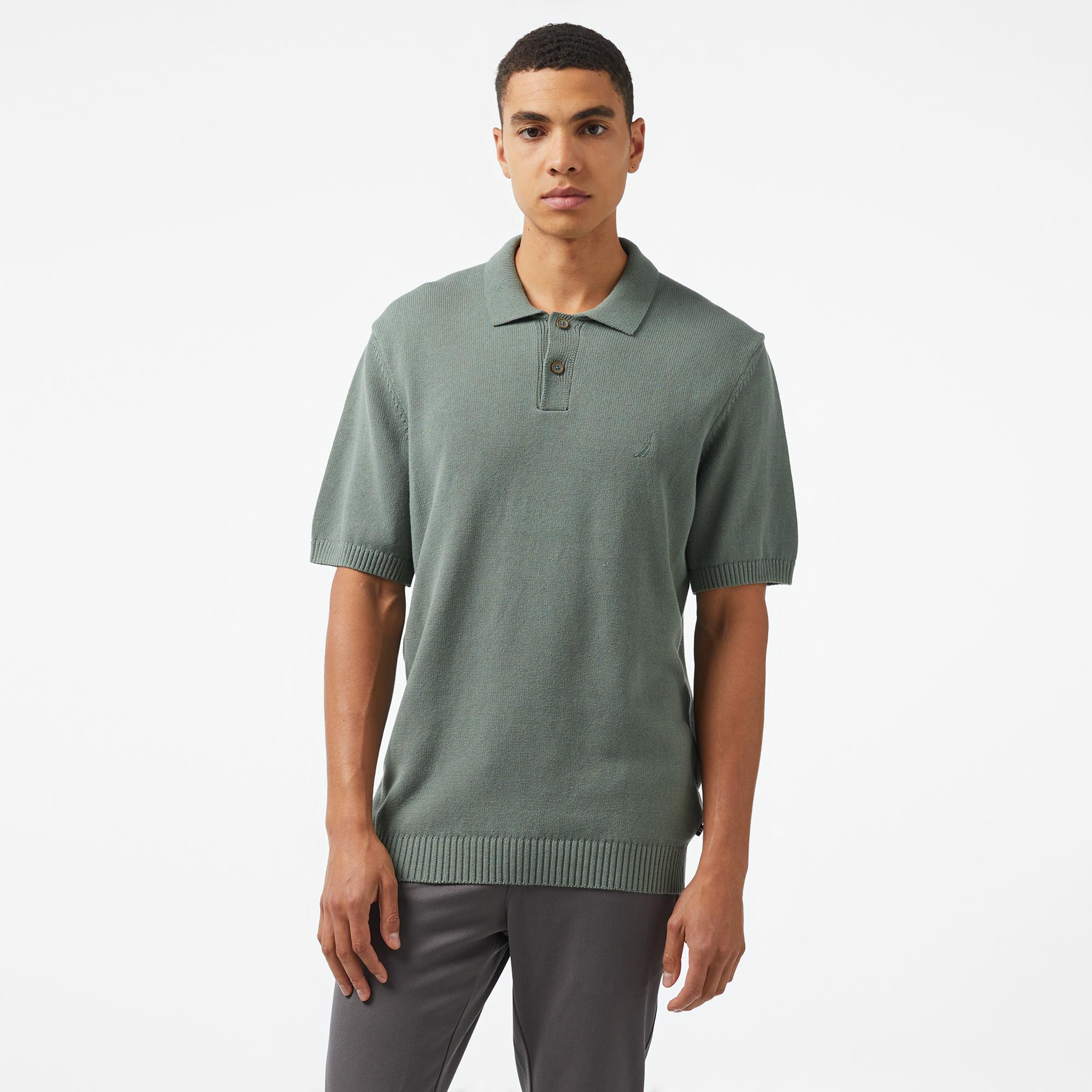 Nautica Erkek Yeşil Classic Fit Kısa Kollu Triko