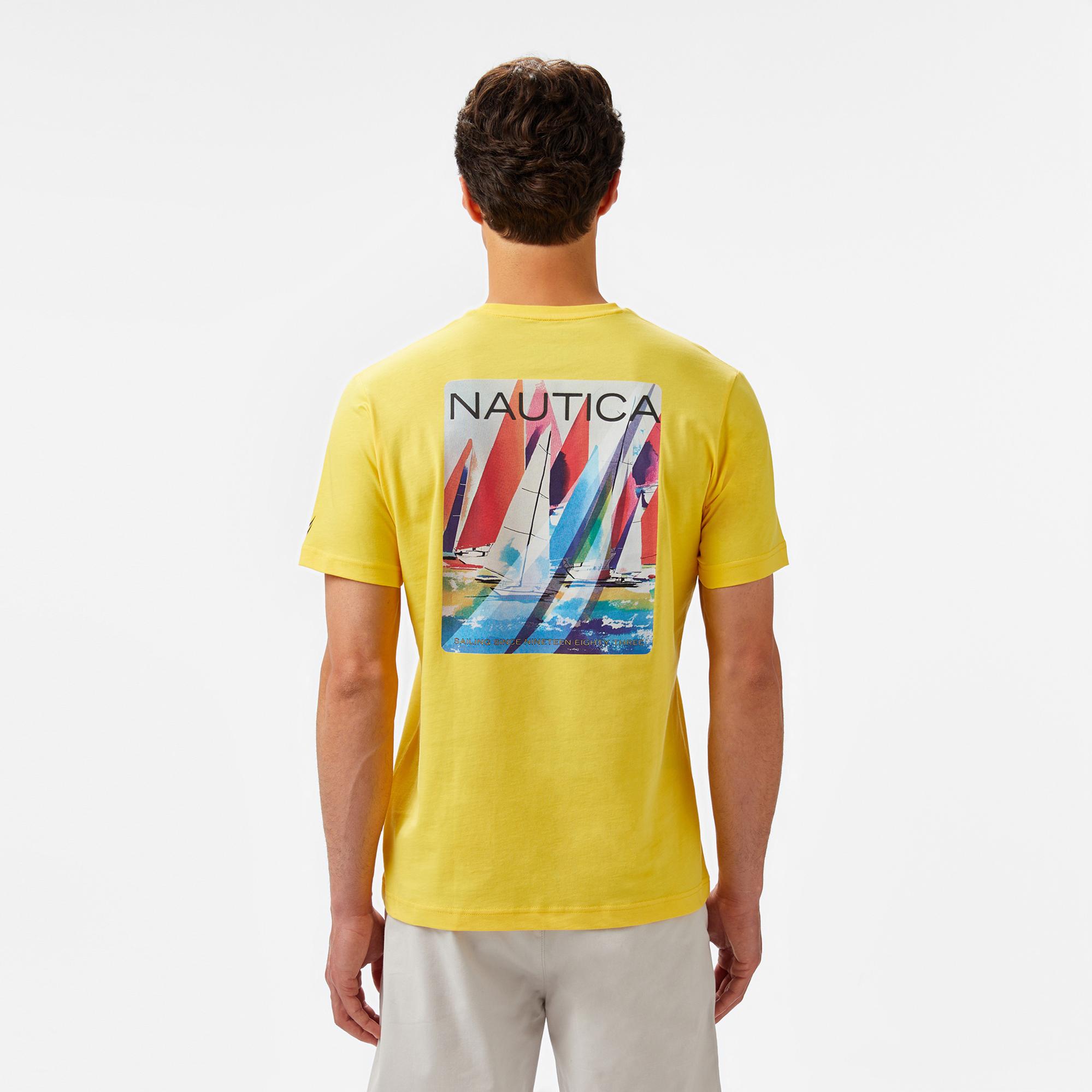 Nautica Erkek Sarı Regular Fit T-Shirt
