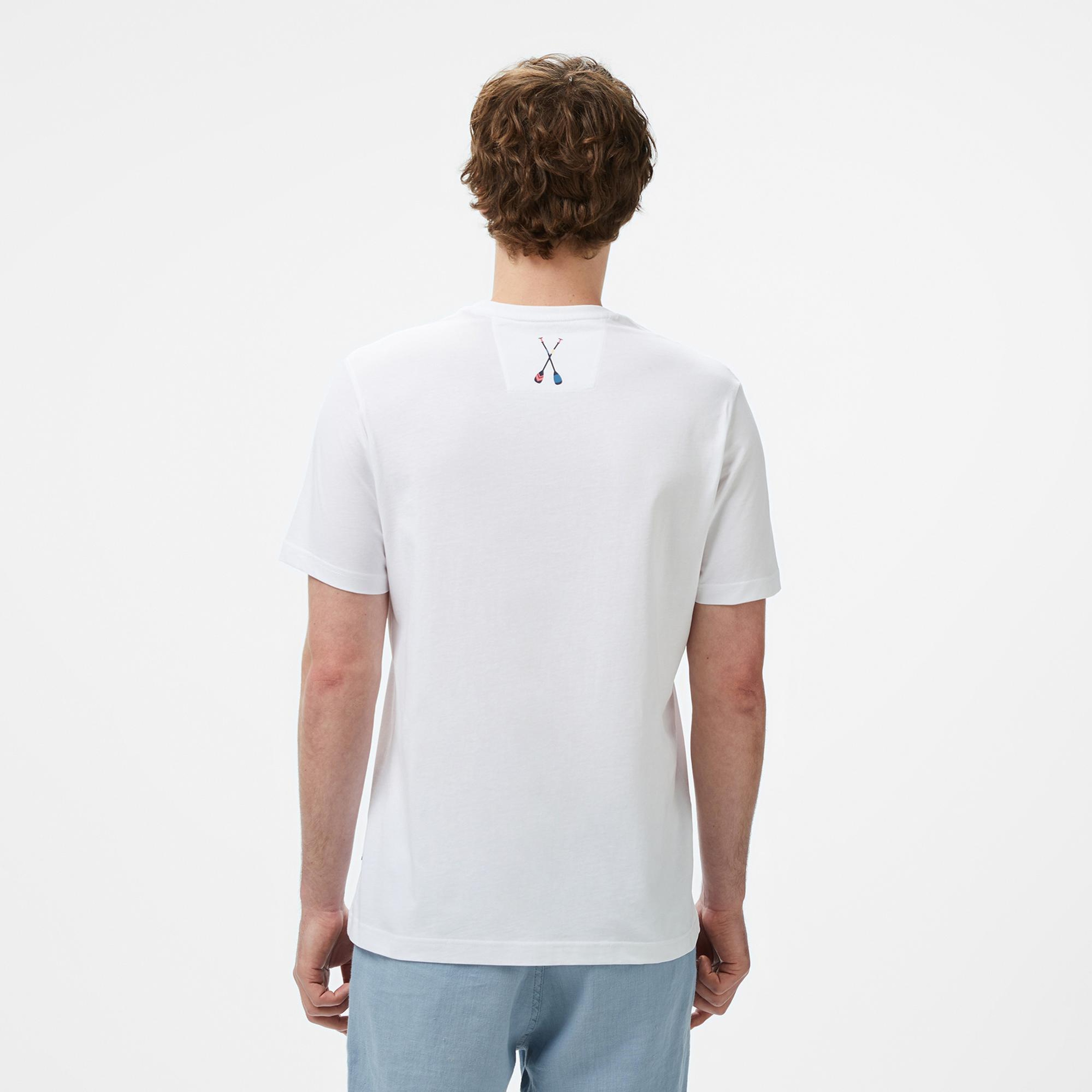 Nautica Erkek Beyaz Regular Fit T-Shirt