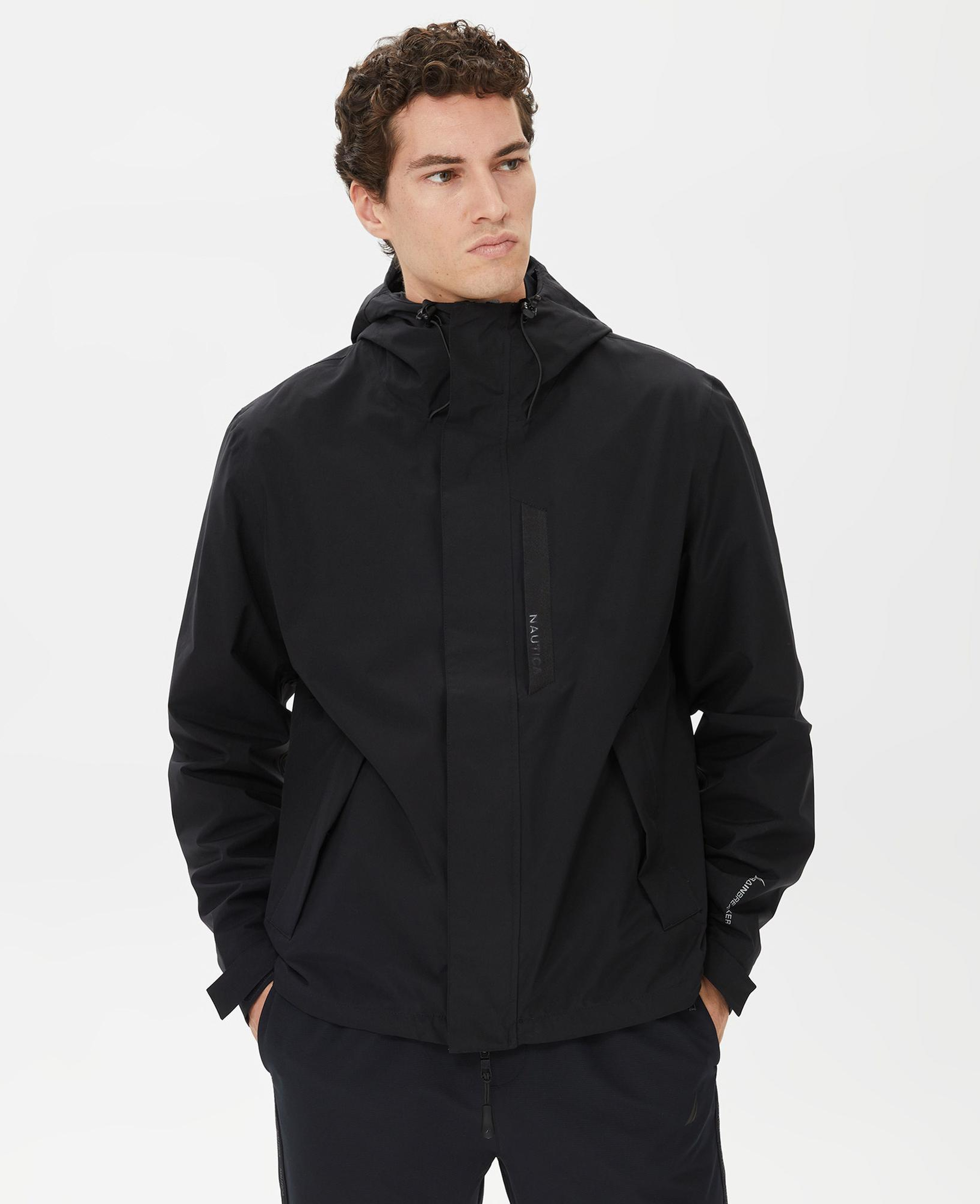 Nautica Erkek Siyah Su Kaydırma Özellikli Yağmurluk