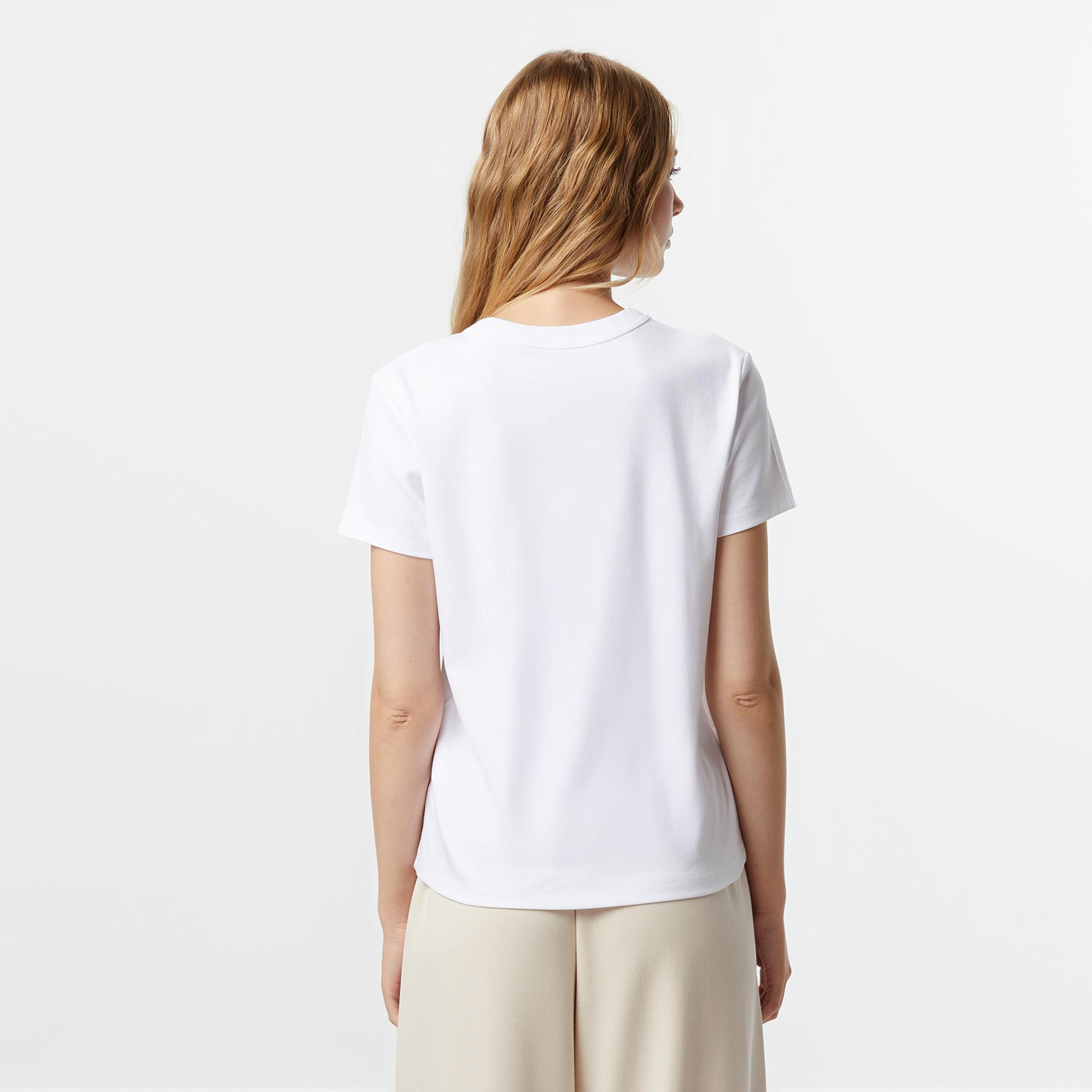 Nautica Kadın Beyaz Classic Fit T-Shirt