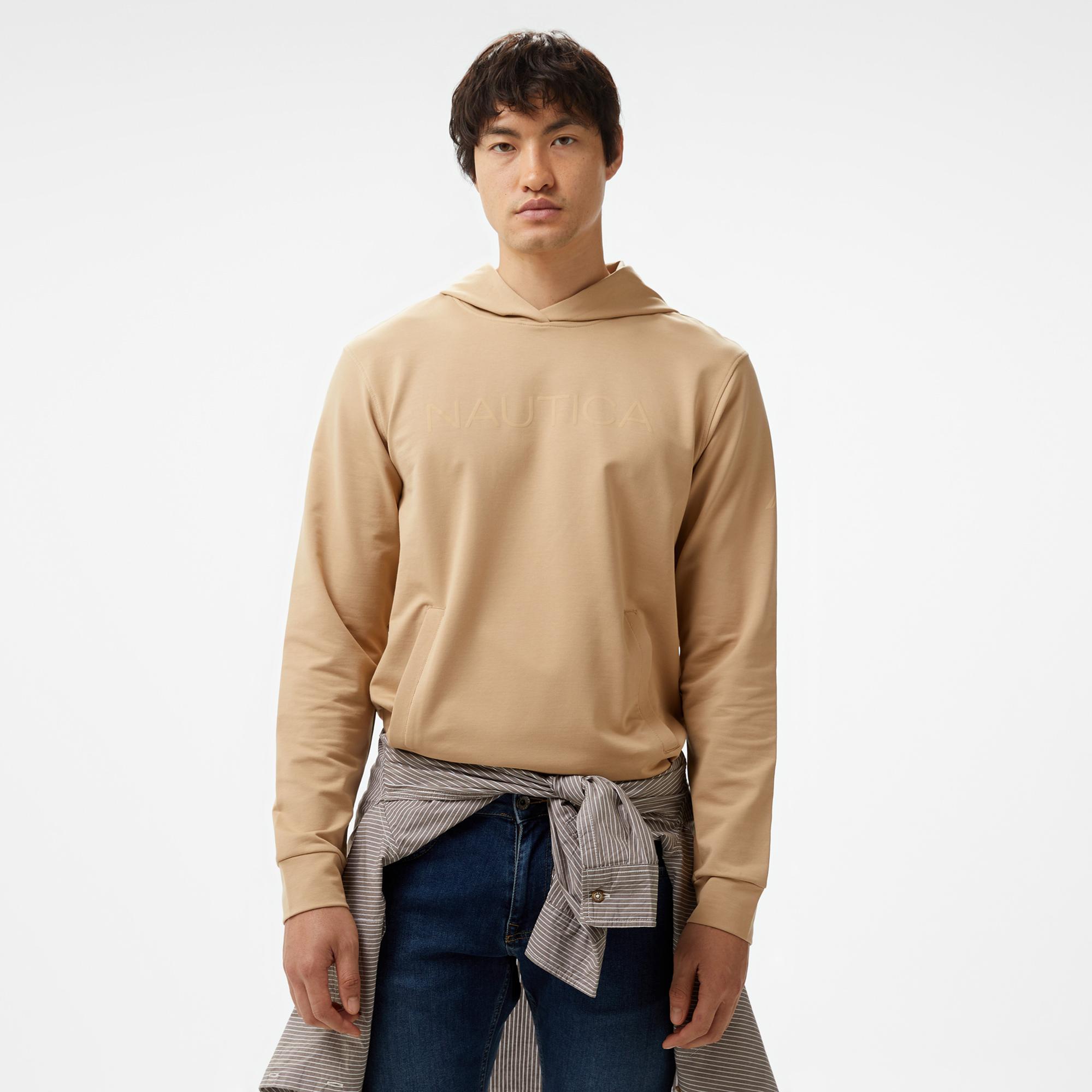 Nautica Erkek Bej Standart Fit Sweatshirt
