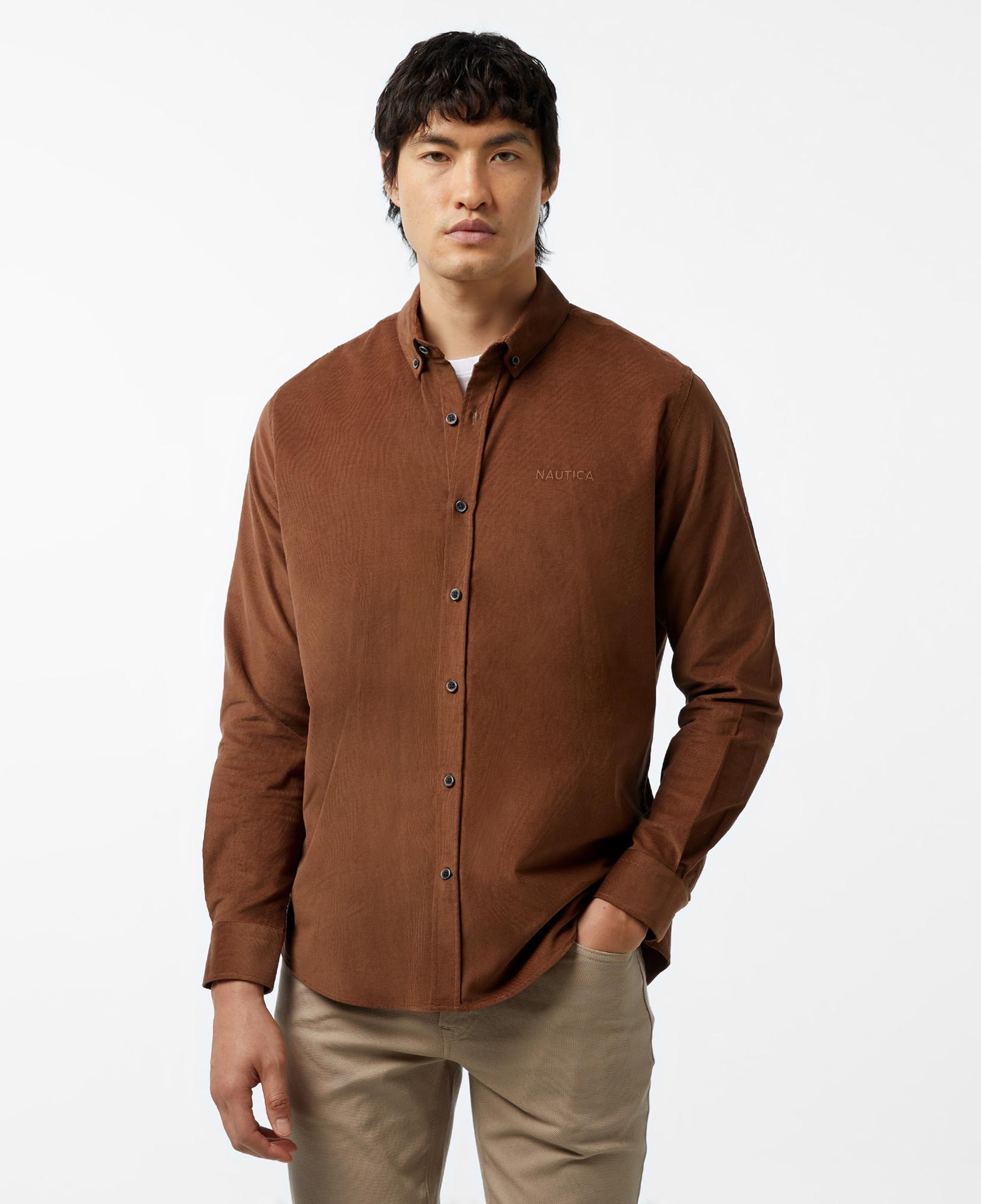 Nautica Erkek Kahverengi Classic Fit Gömlek