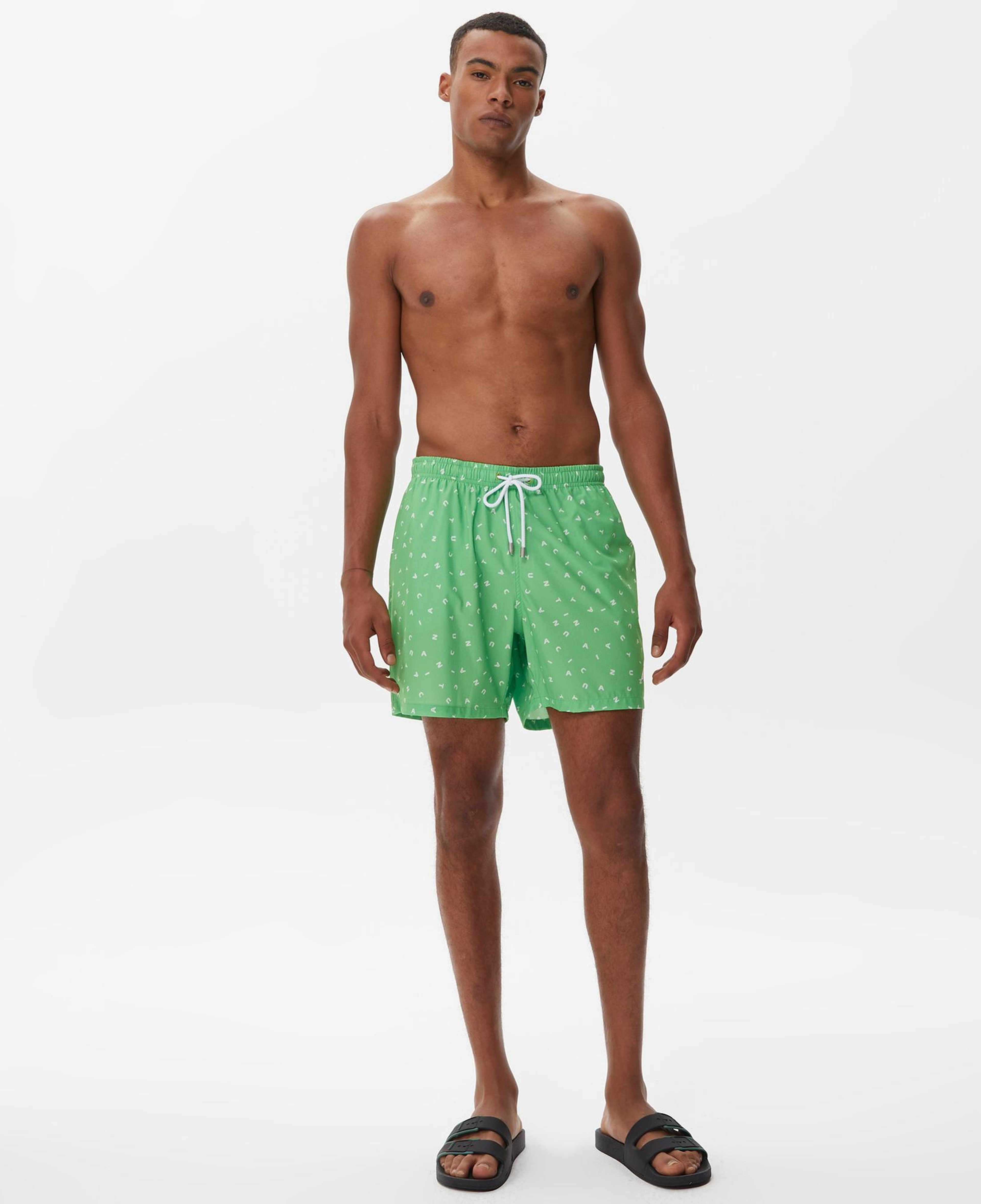 Nautica Erkek Yeşil Baskılı Deniz Şortu