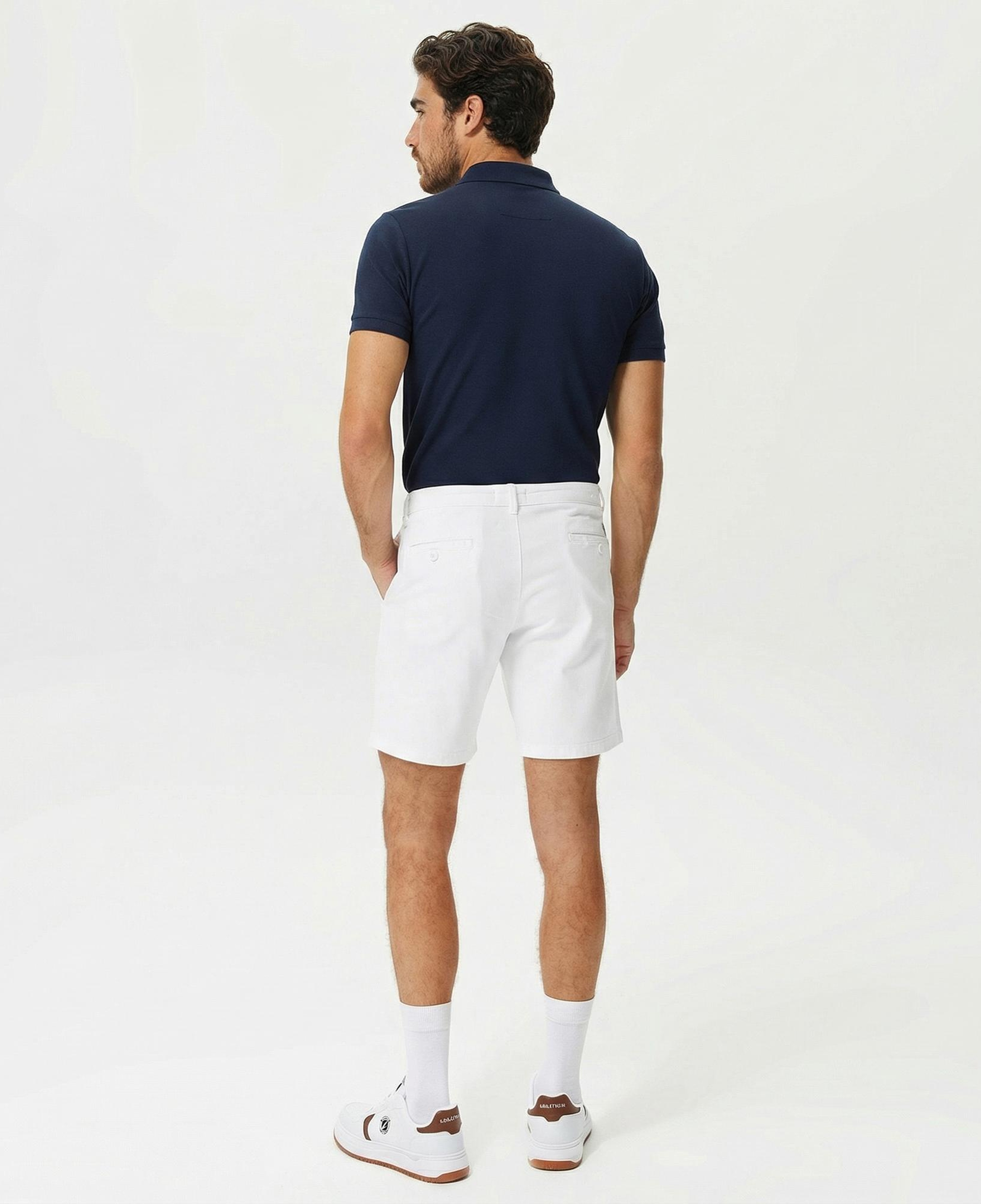 Nautica Erkek Beyaz Slim Fit Bermuda Şort