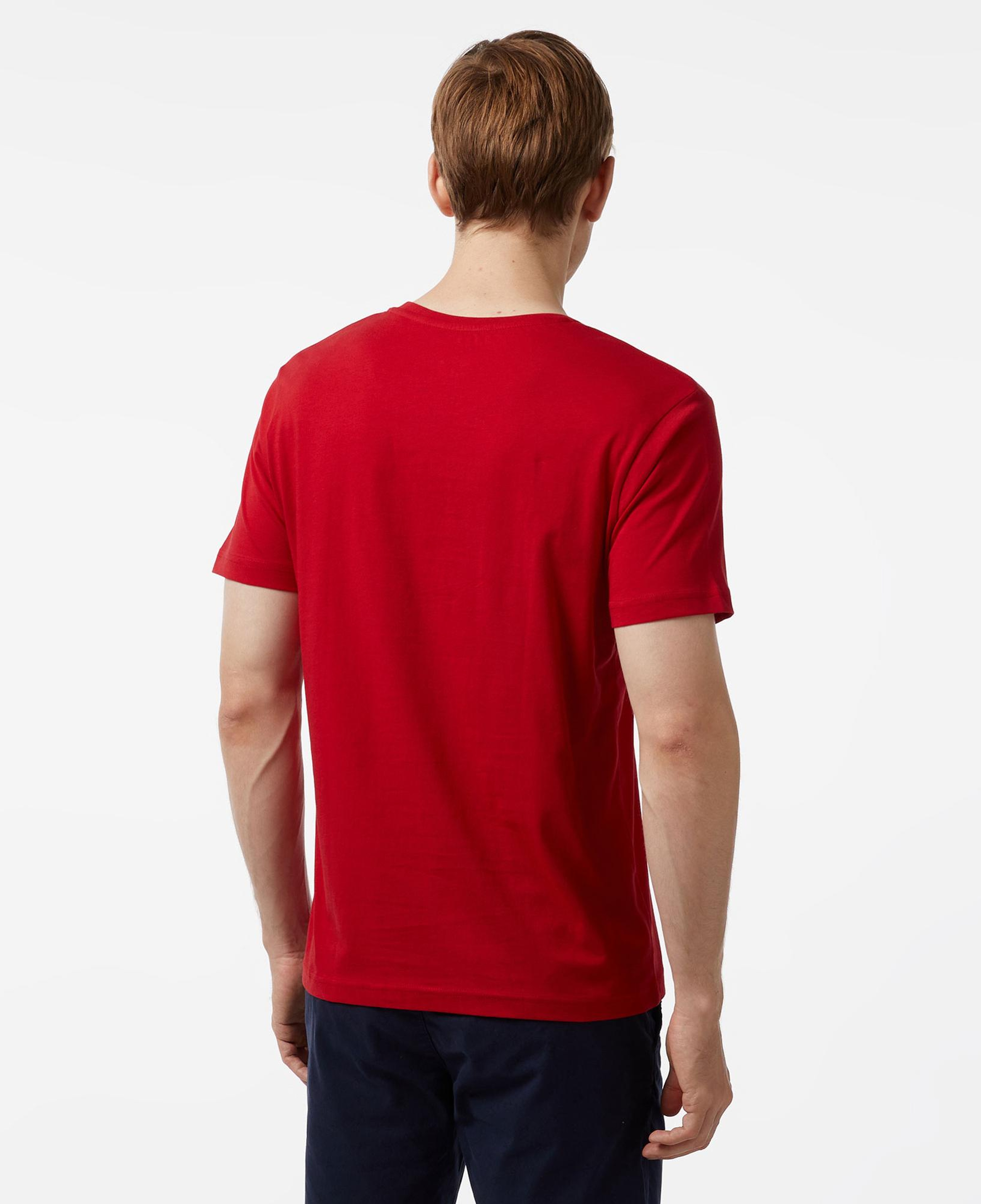 Nautica Erkek Kırmızı Standart Fit Kısa Kollu Baskılı T-Shirt