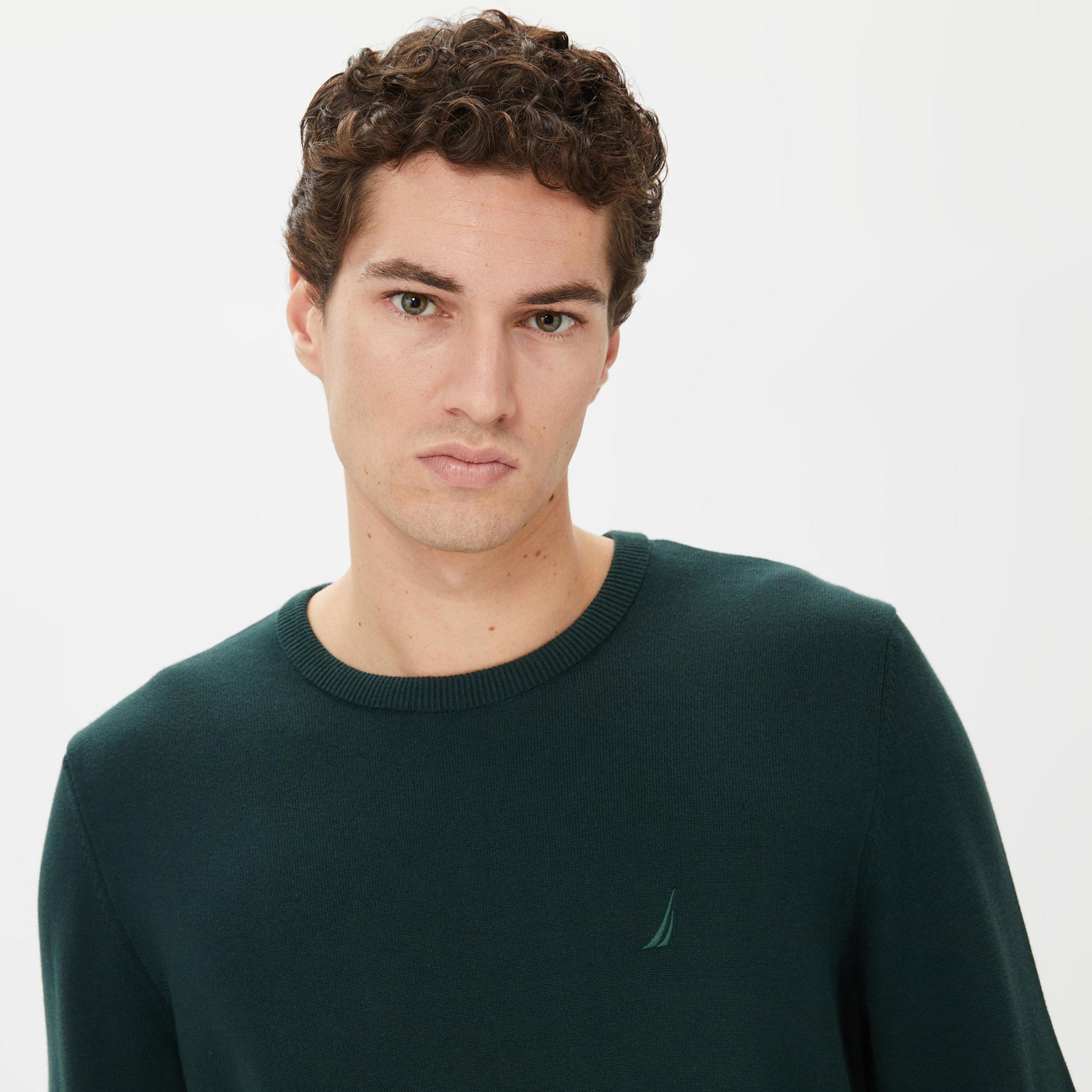 Nautica Erkek Yeşil Standart Fit Kazak