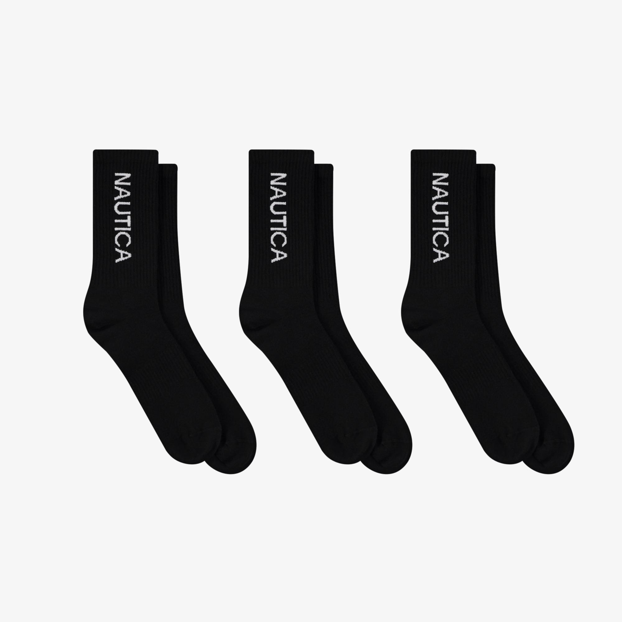 Nautica Erkek Siyah 3'lü Çorap