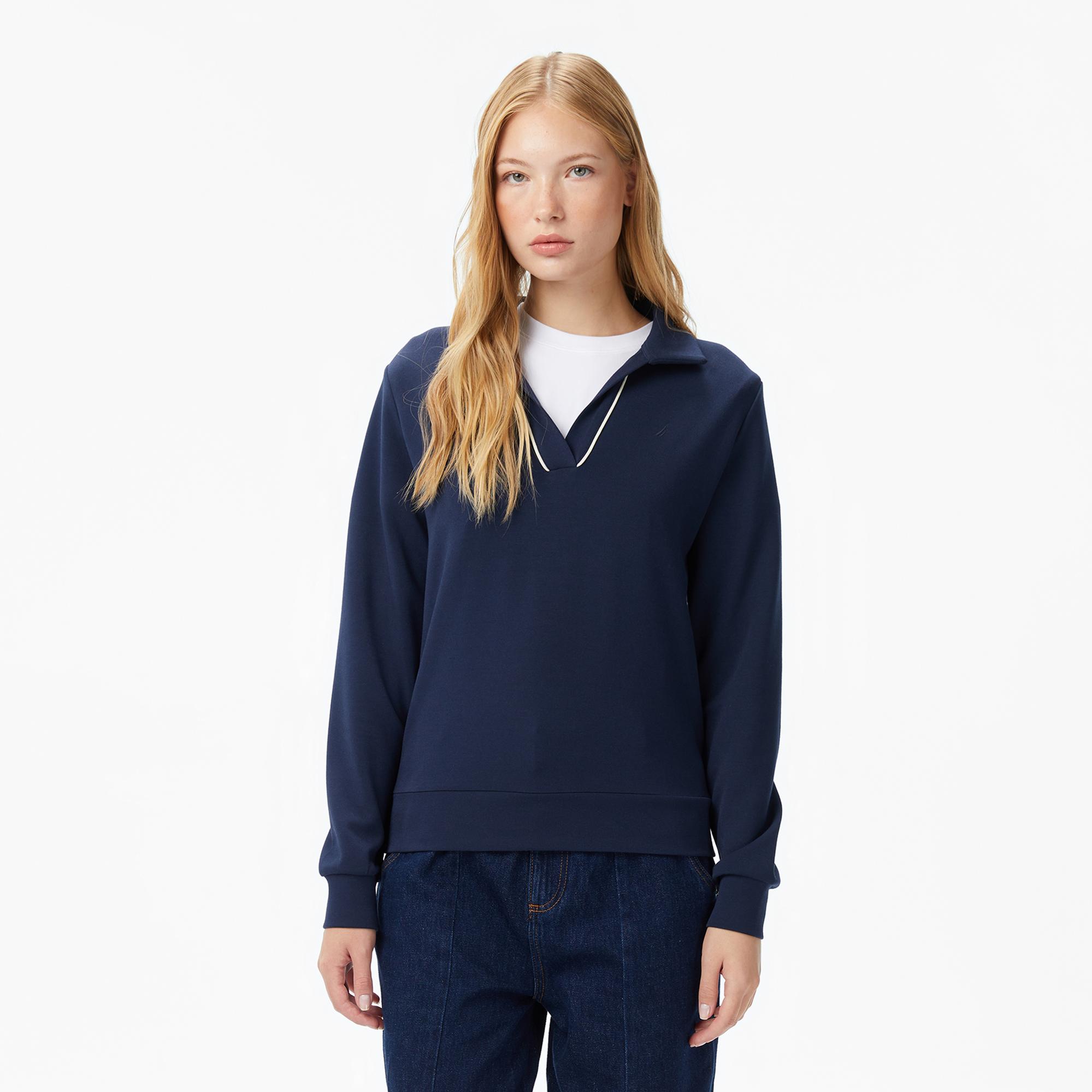 Nautica Kadın Lacivert Regular Fit Sweatshirt