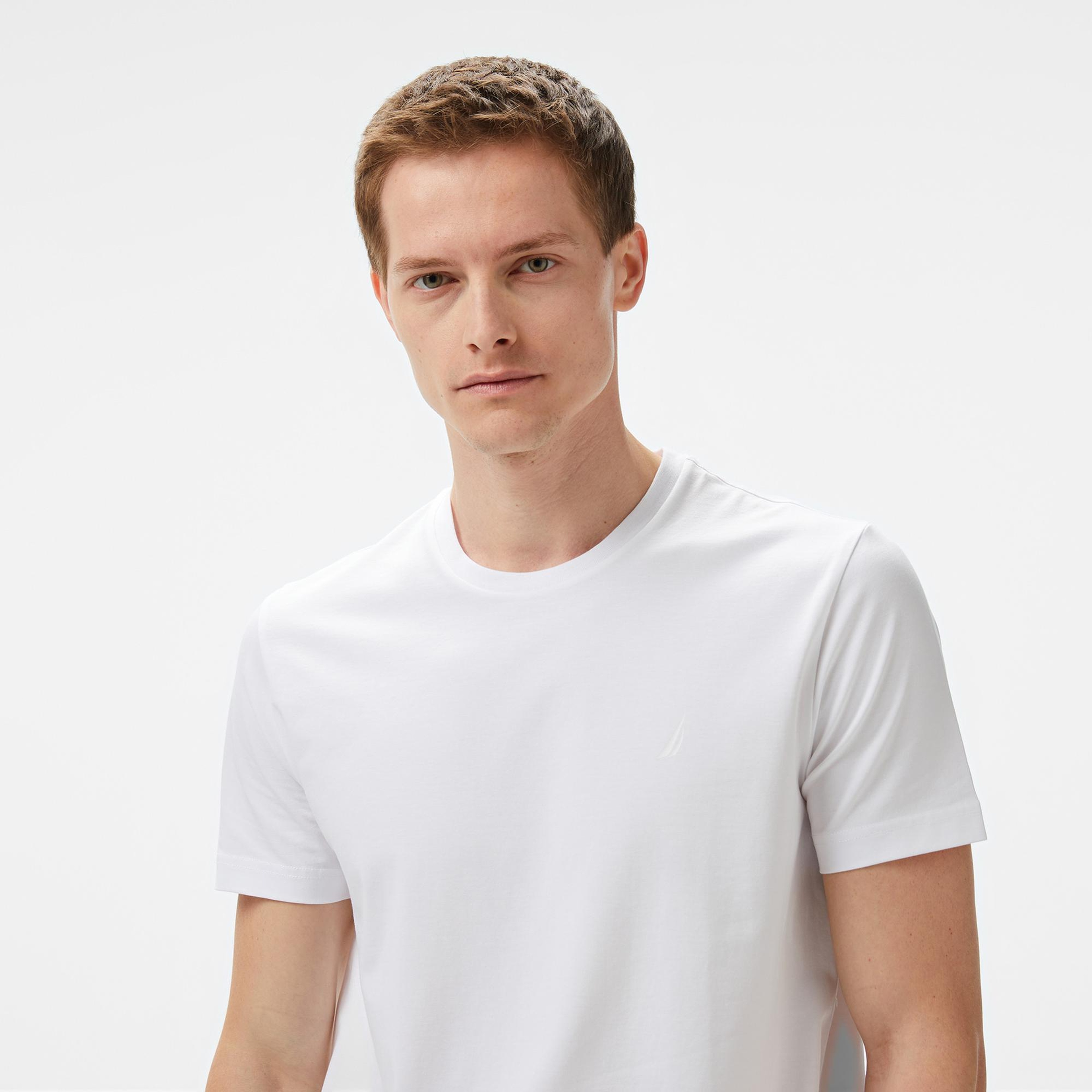 Nautica Erkek Beyaz Regular Fit T-Shirt