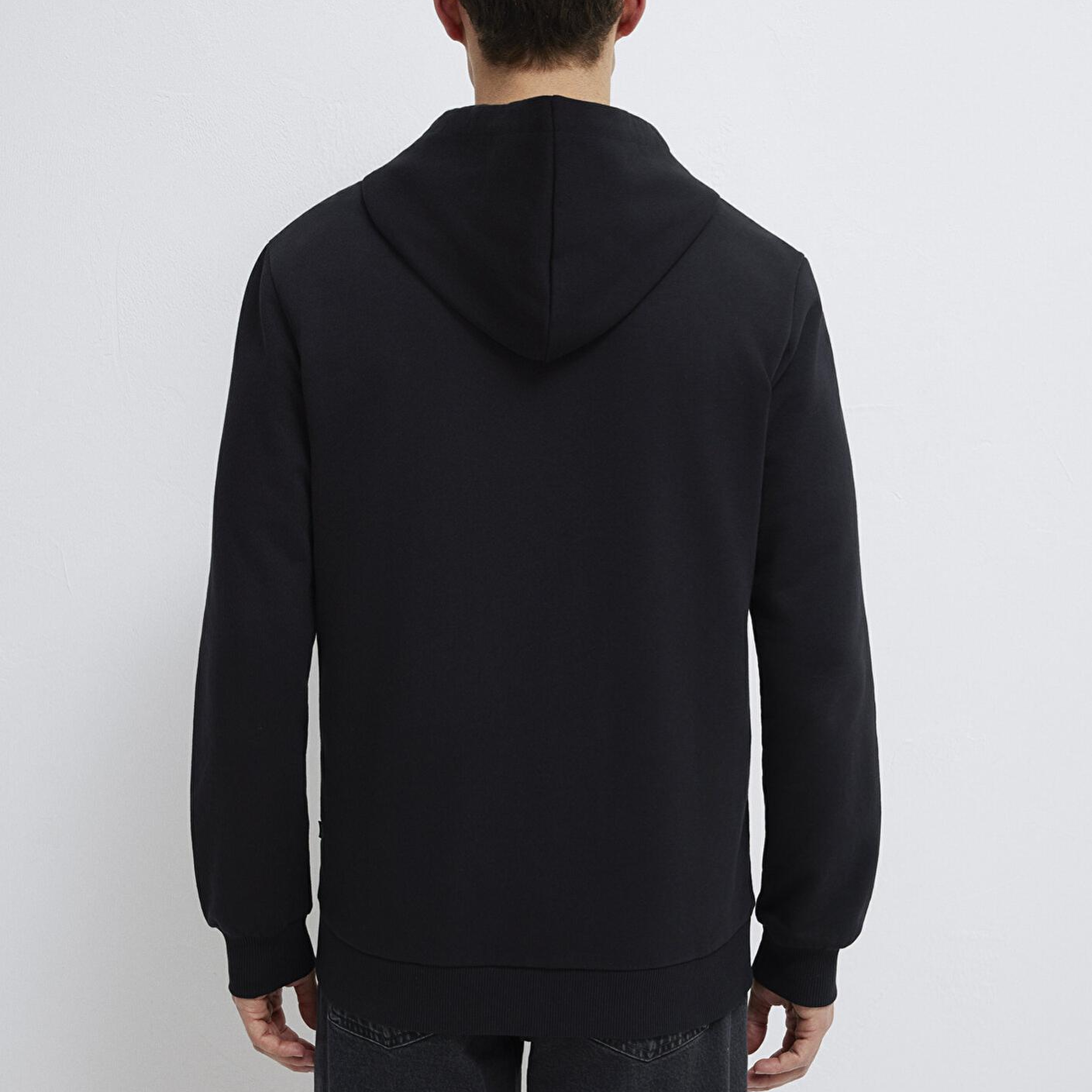 Mavi Kapüşonlu Fermuarlı Siyah Sweatshirt 0S10423-900