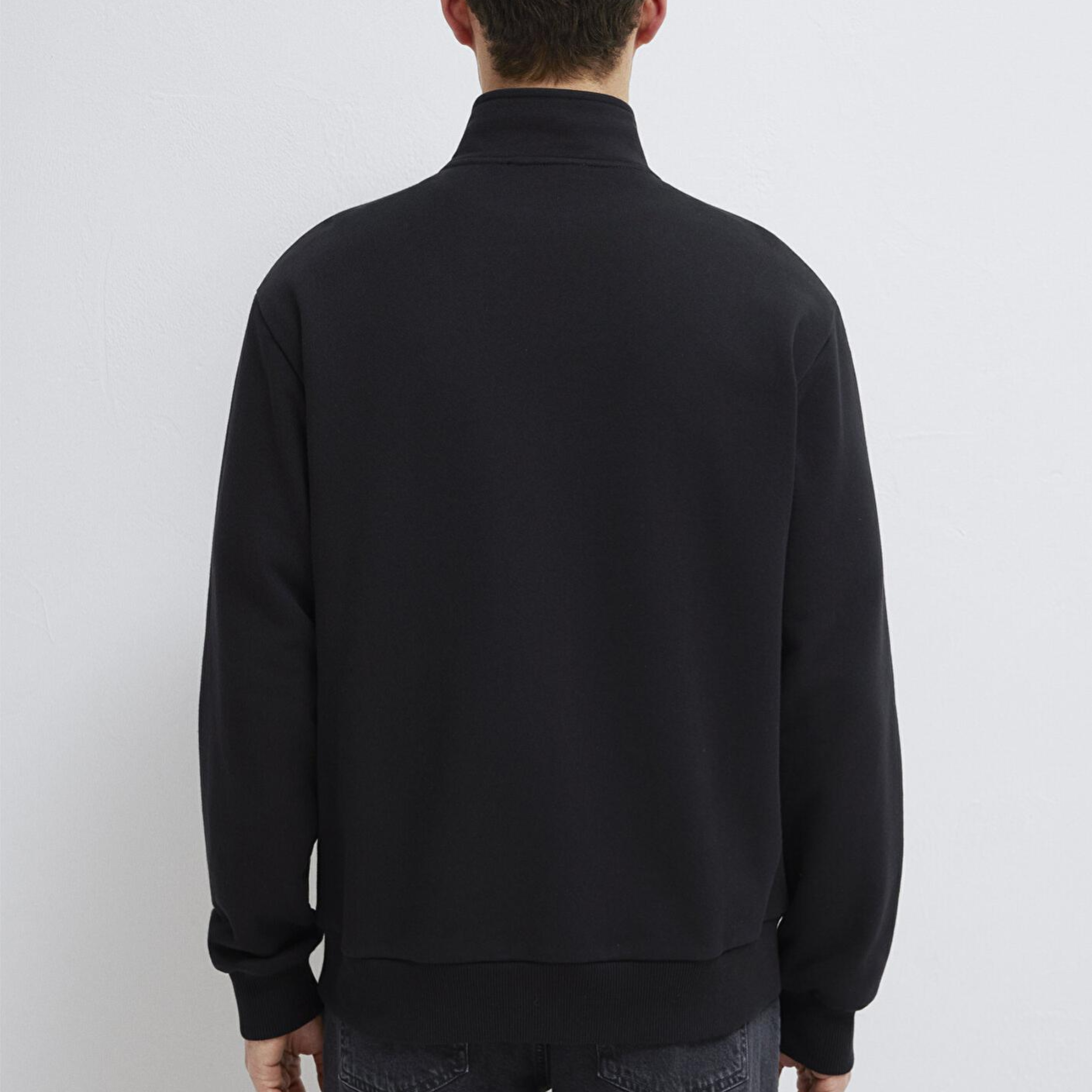 Mavi Yarı Fermuarlı Siyah Basic Sweatshirt 0S10419-900