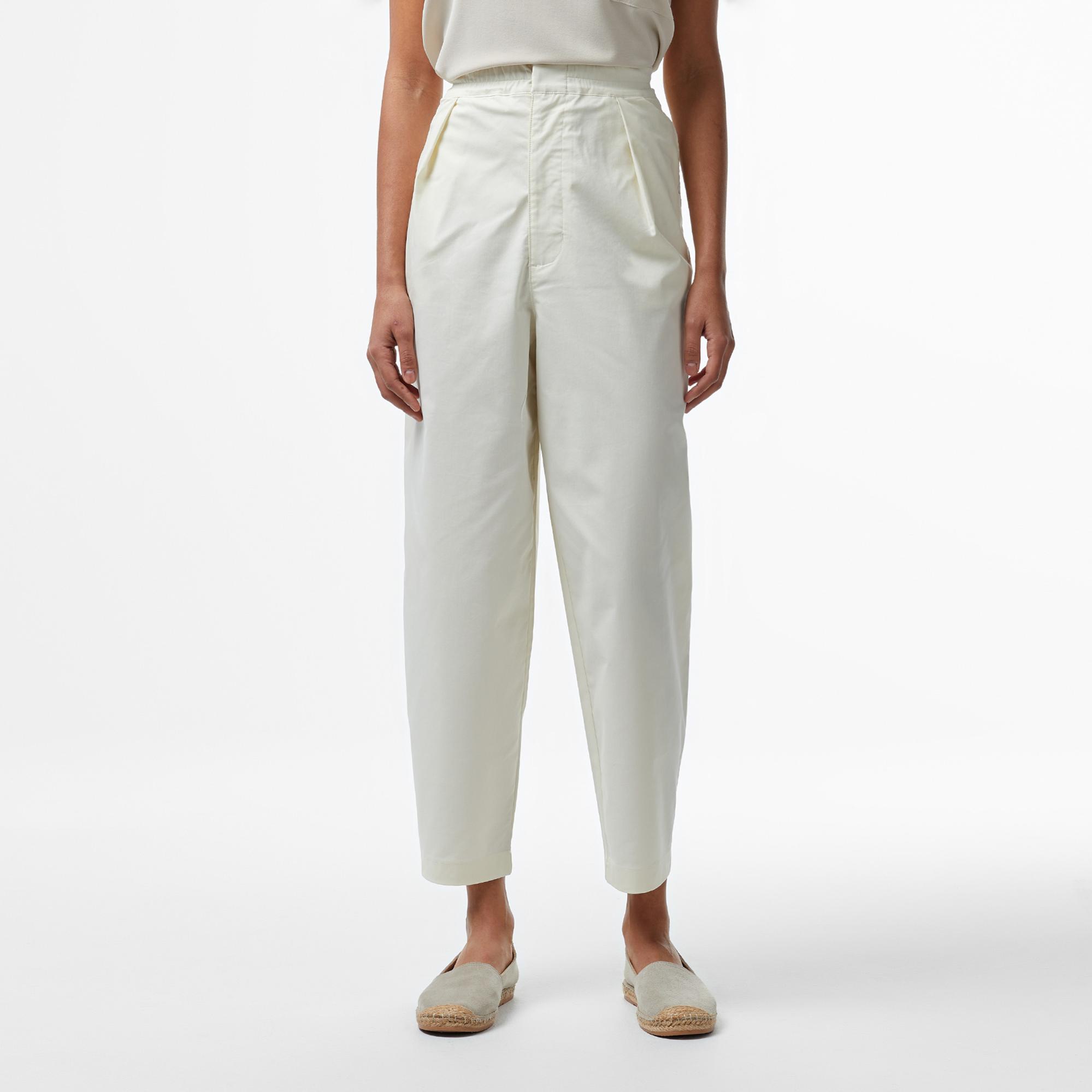 Nautica Kadın Krem Rengi Relaxed Fit Pantolon