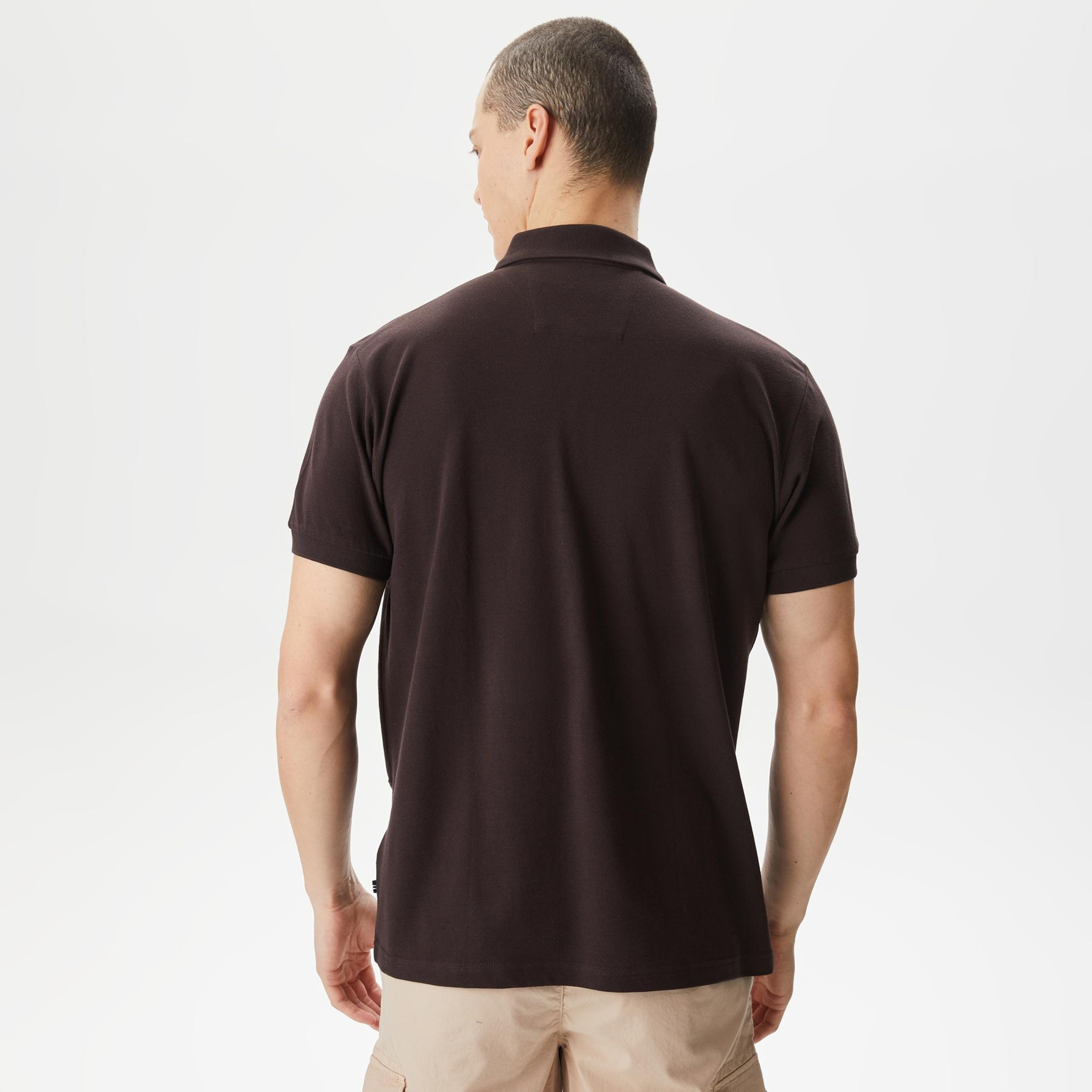 Nautica Erkek Kahverengi Classic Fit Polo Yaka T-Shirt