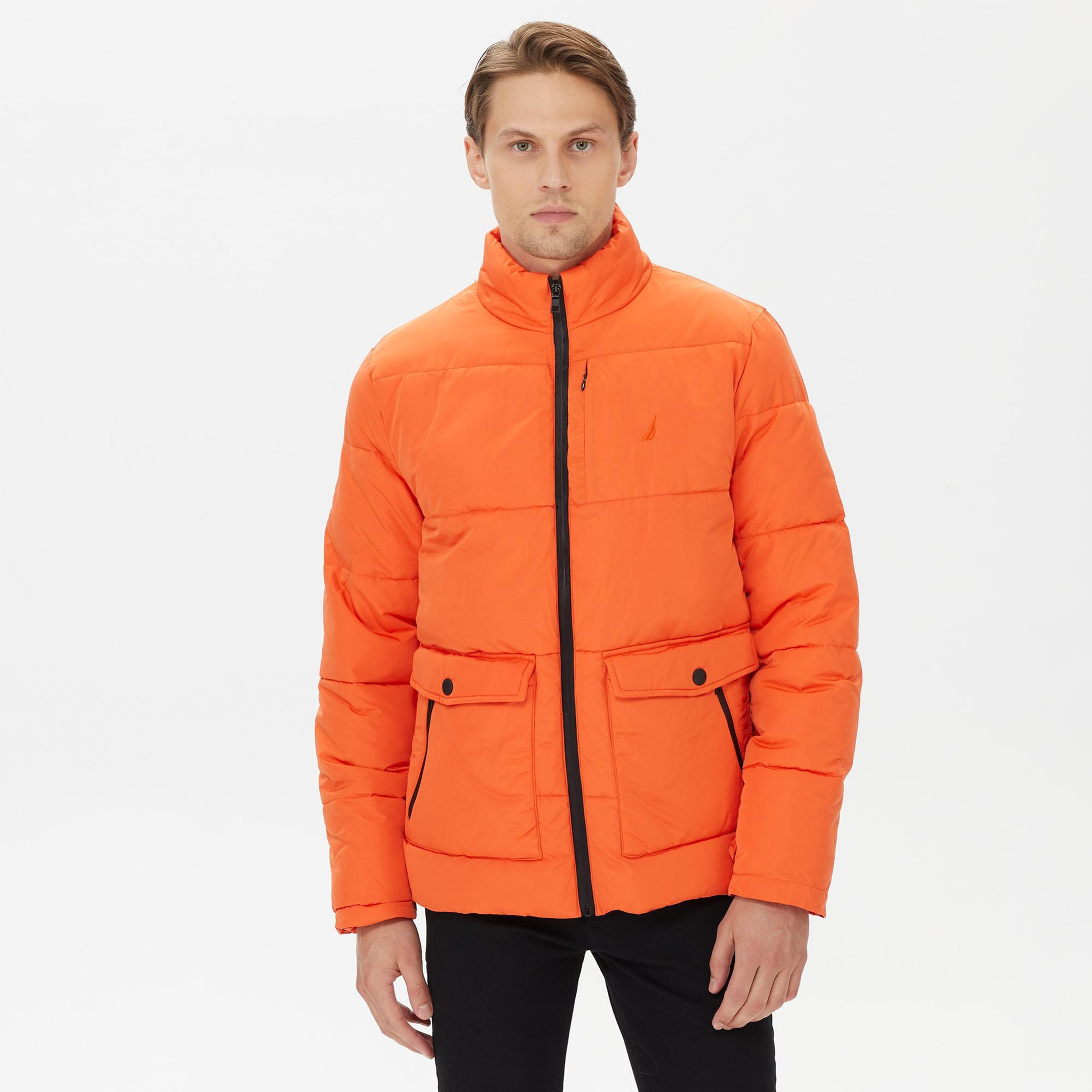 Nautica Erkek Turuncu Standart Fit Mont