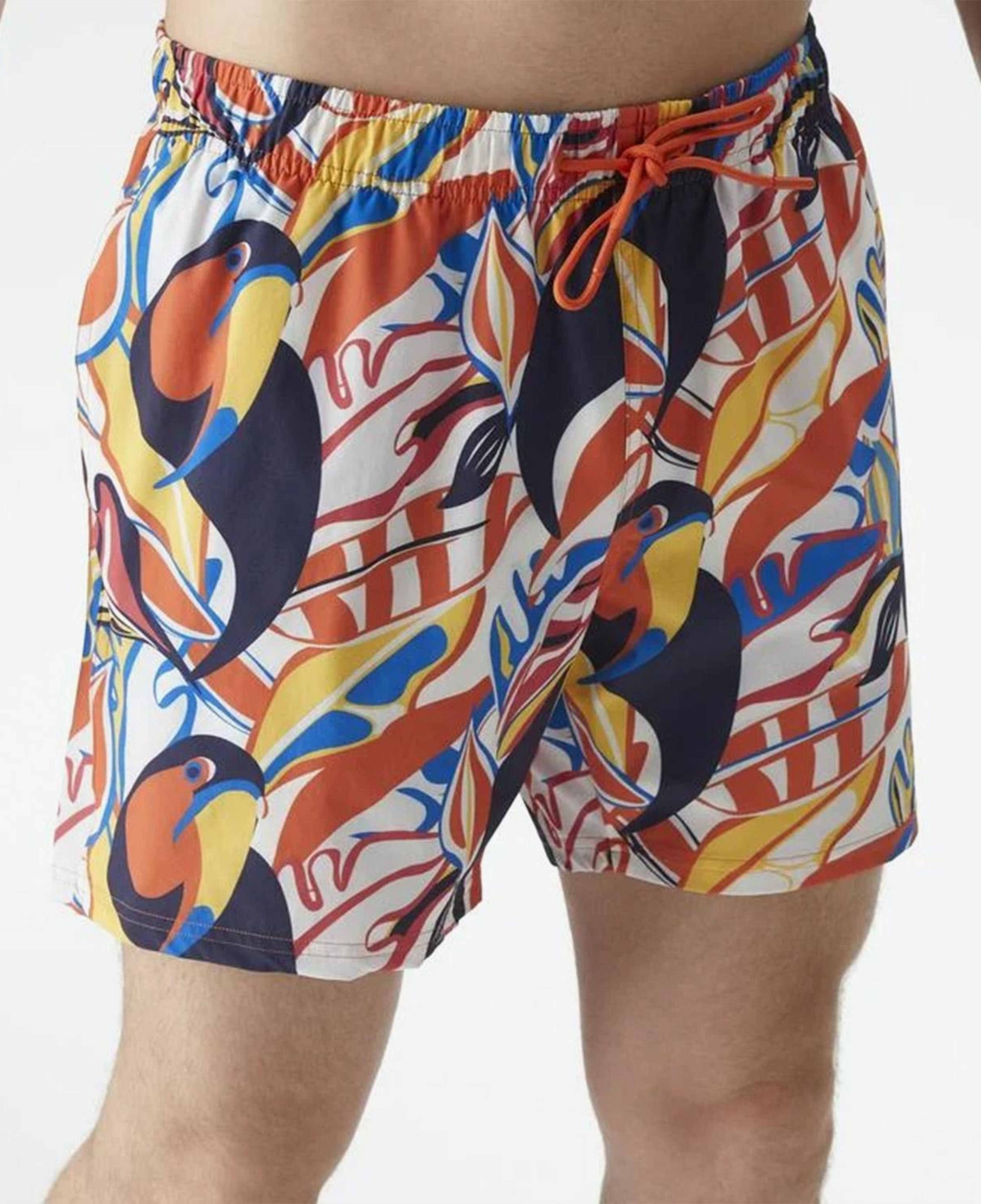 Nautica Erkek Turuncu Standart Fit Deniz Şortu