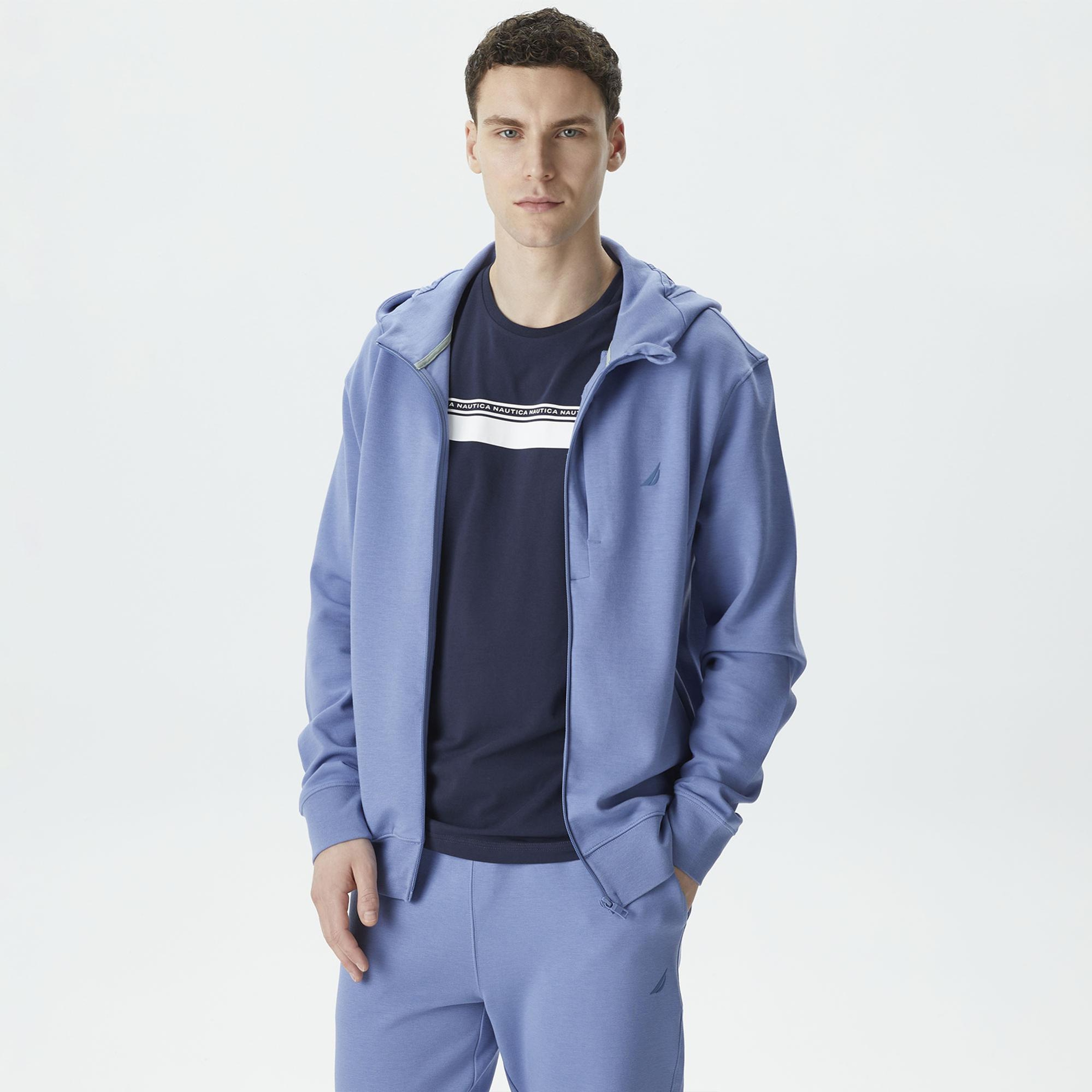 Nautica Erkek Mavi Standart Fit Sweatshirt