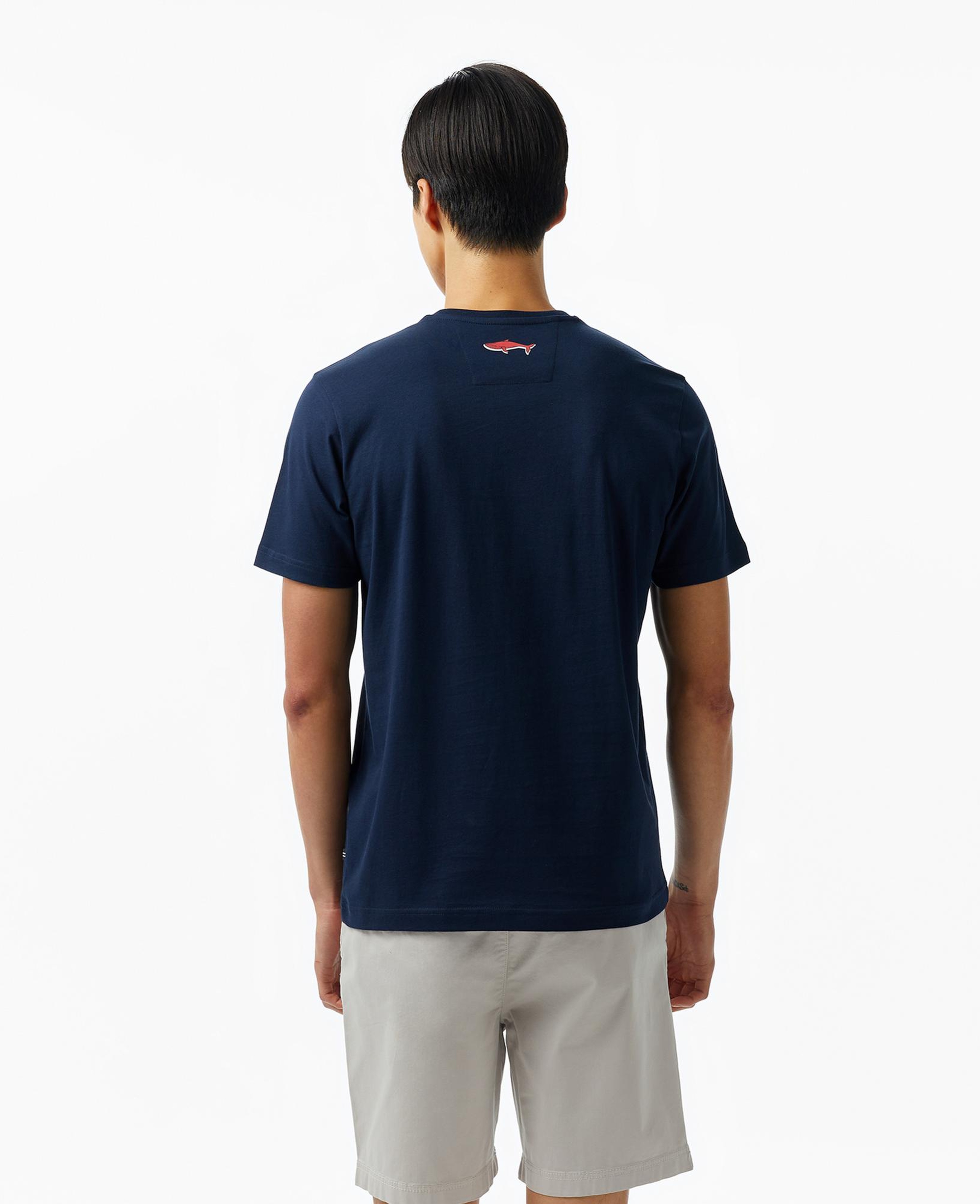 Nautica Erkek Lacivert Regular Fit Baskılı T-Shirt