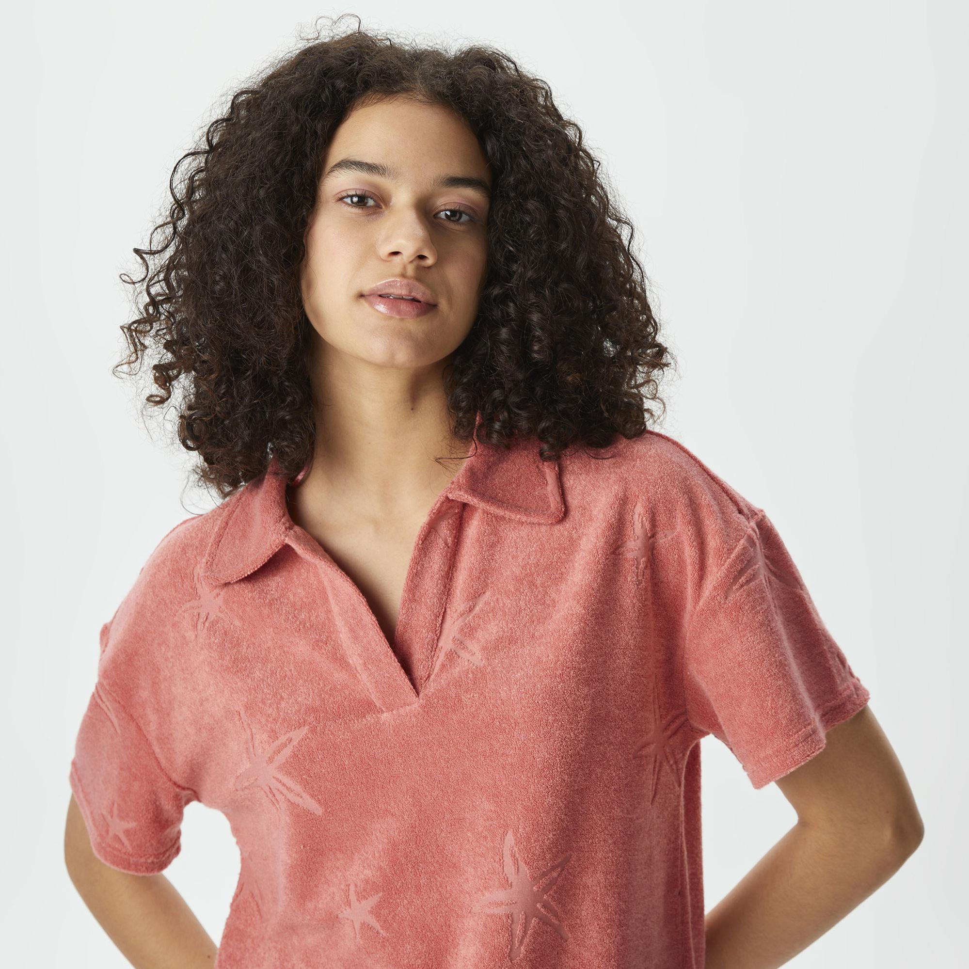 Nautica Kadın Kiremit Relaxed Fit Polo Yaka T-Shirt