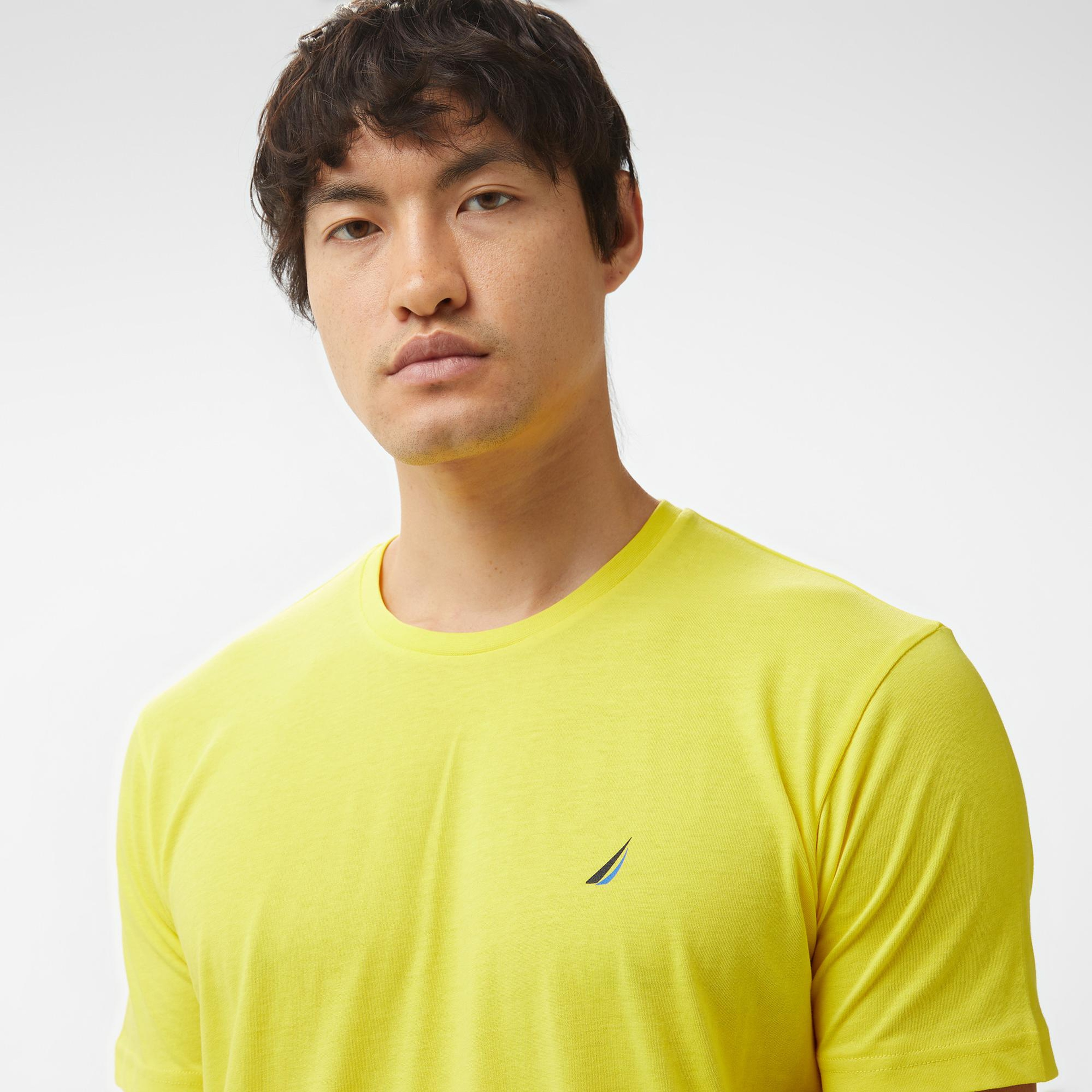Nautica Erkek Sarı Standart Fit T-Shirt