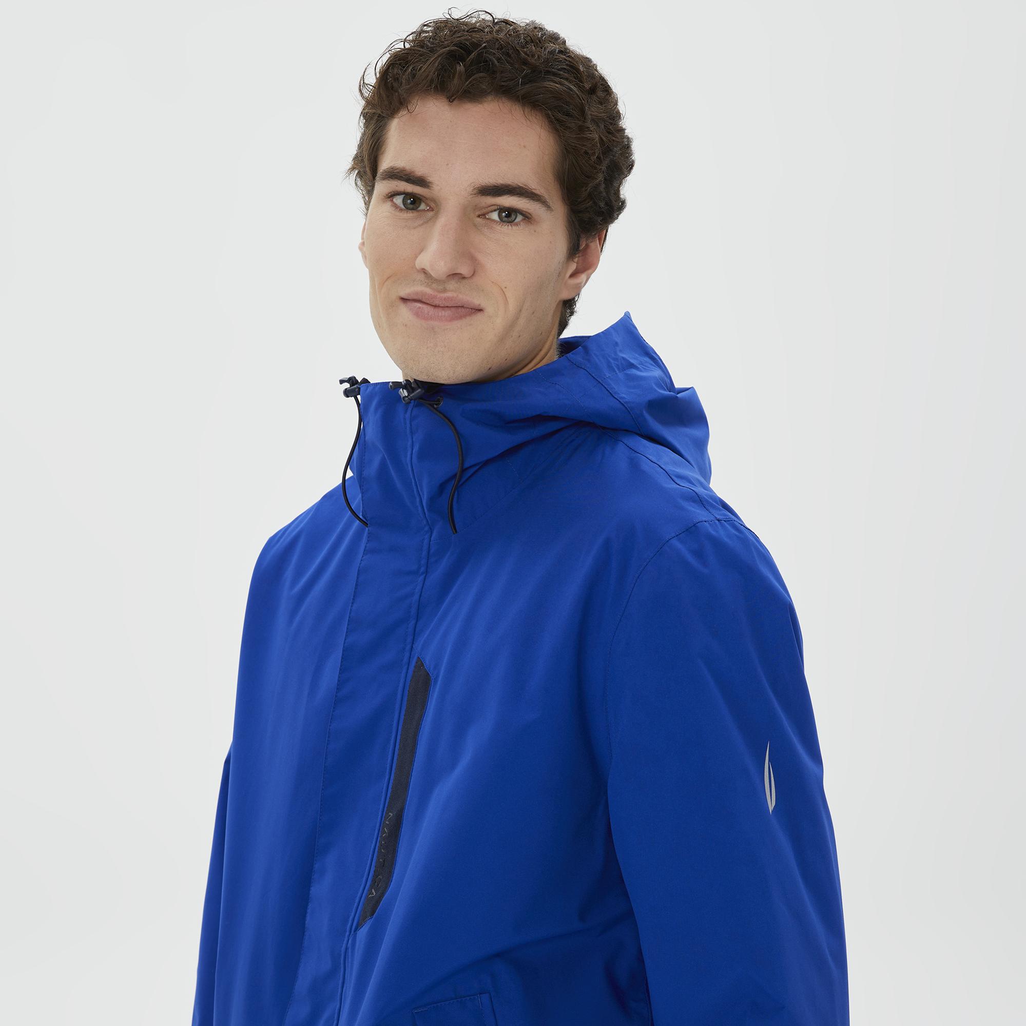 Nautica Erkek Mavi Su Kaydırma Özellikli Yağmurluk