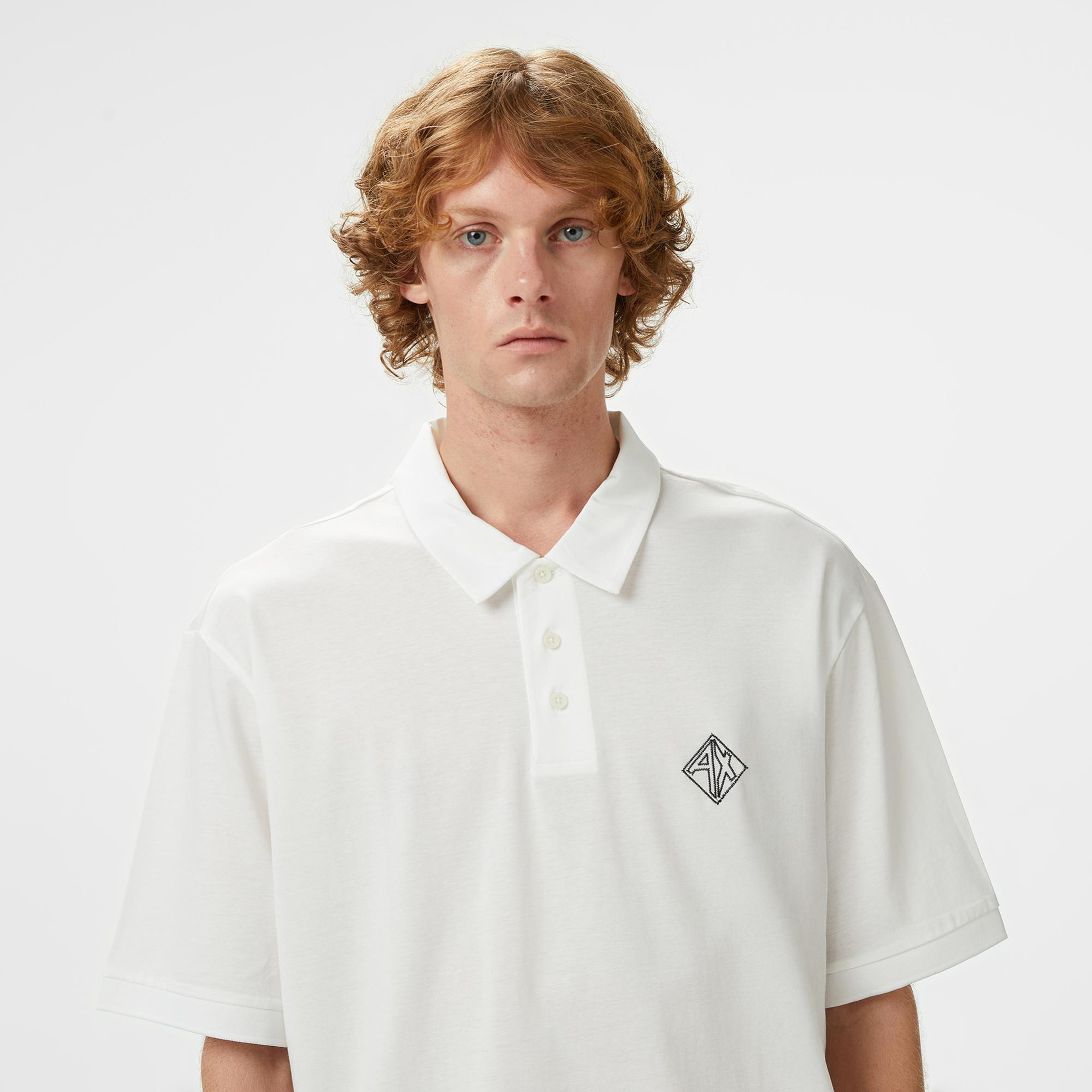 Armani Exchange Erkek Beyaz Polo
