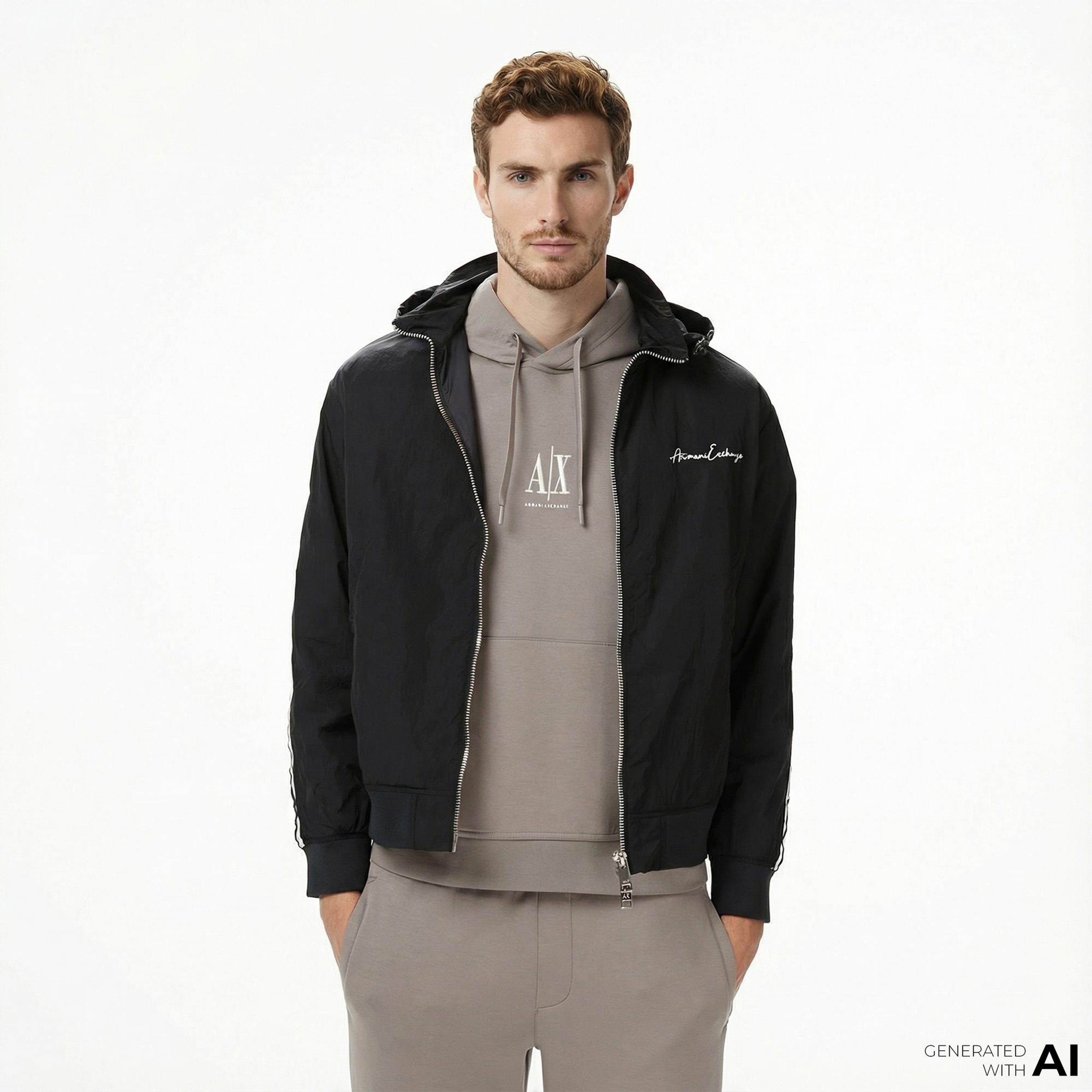 Armani Exchange Erkek Siyah Ceket